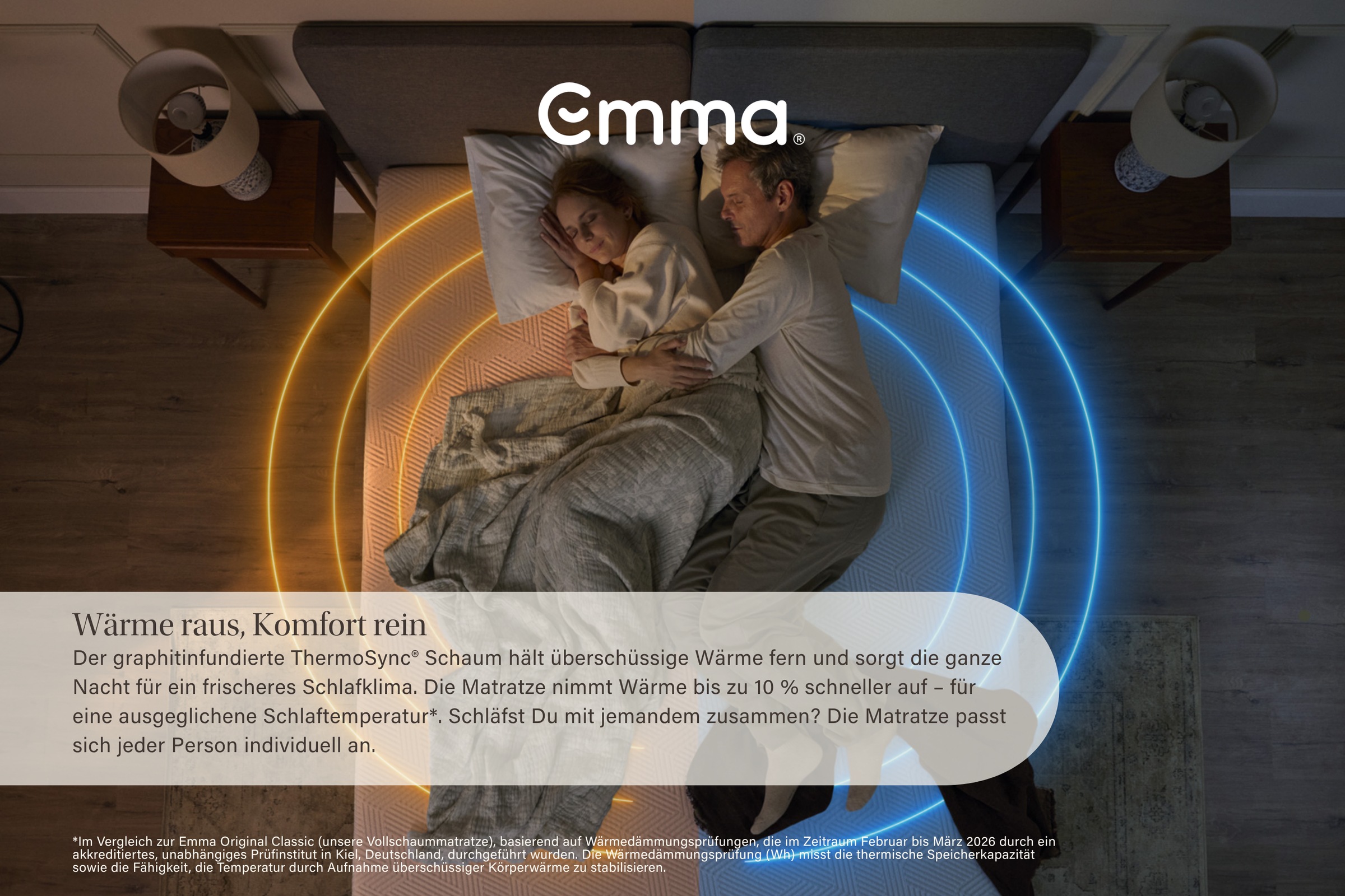 Emma Hybridmatratze »Emma Original Pro Matratze« 27 cm hoch 1 Stk. tlg. 7-Zonen-Komfort, MemoryAdapt-Schaum, Randschutz, waschbarer Bezug