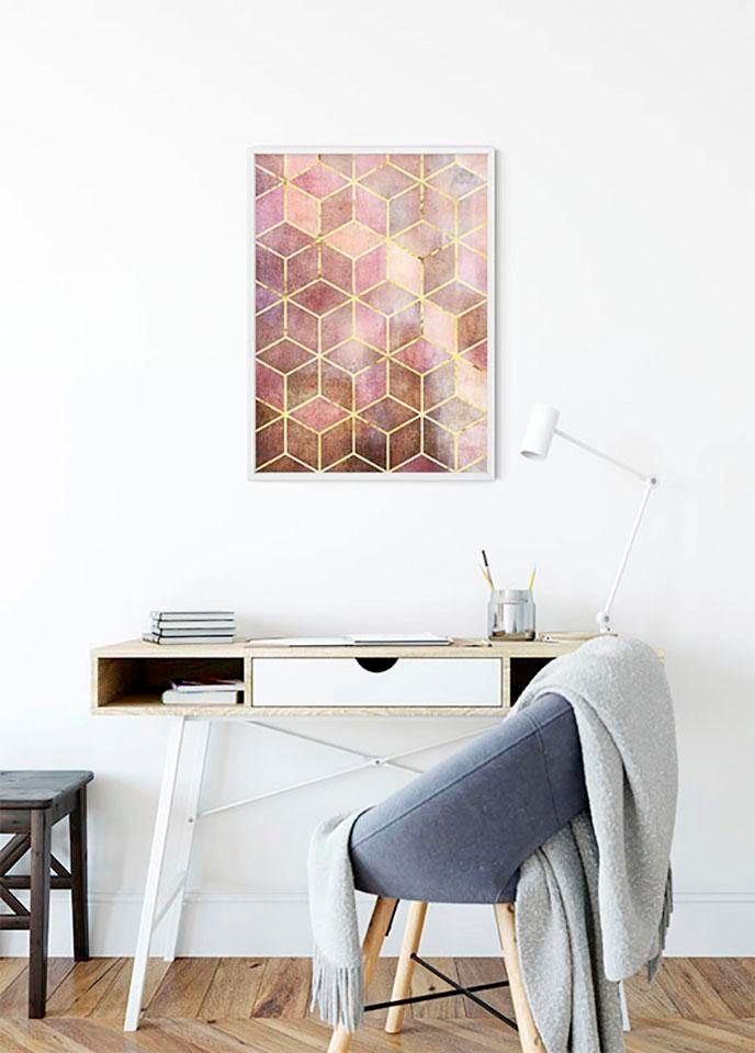Komar Bild »Mosaik Rosso«, Formen-Kunst, (1 St.), Wandbild zur Dekoration - ohne Rahmen