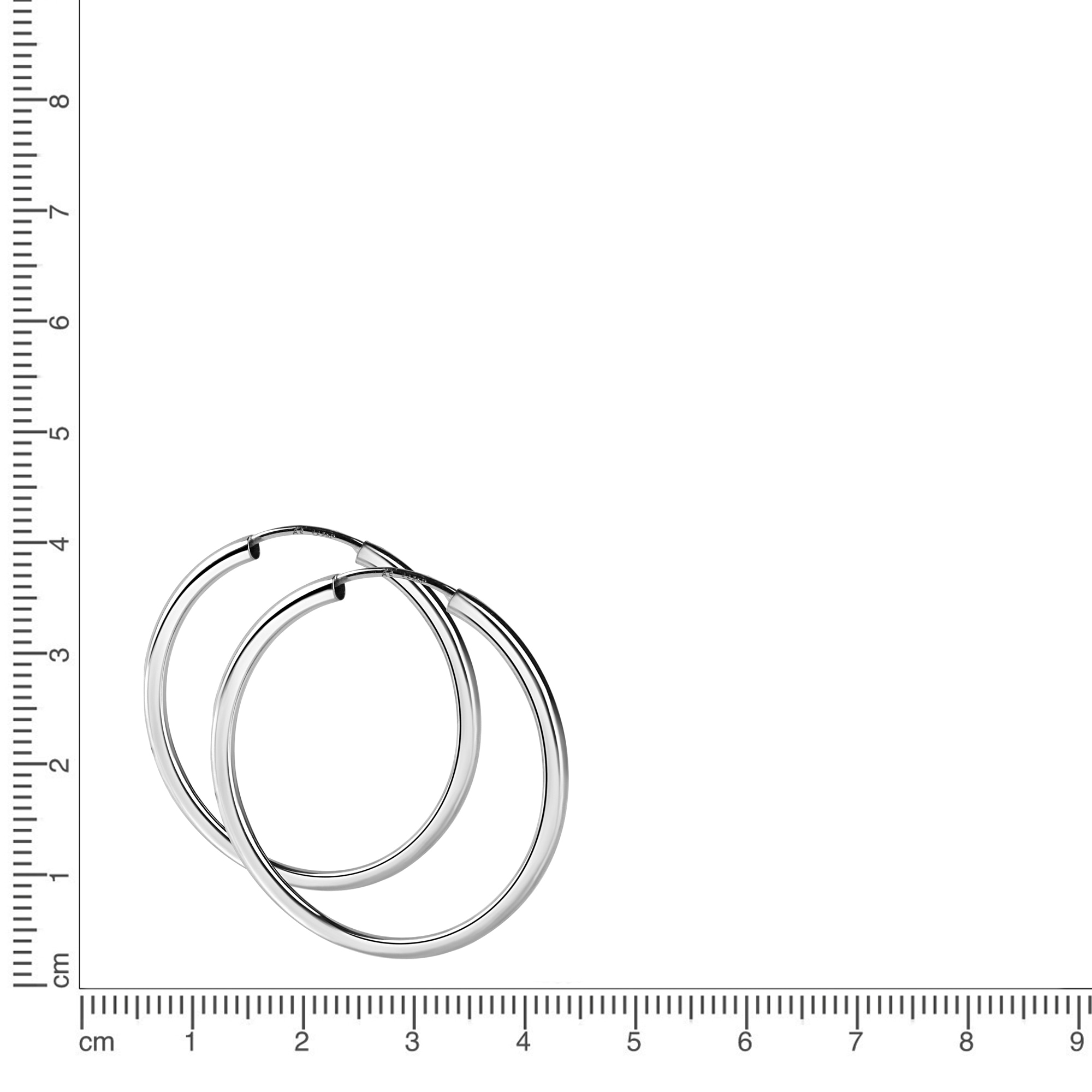Vivance Paar Creolen »925/- Sterling Silber rhodiniert 50mm«