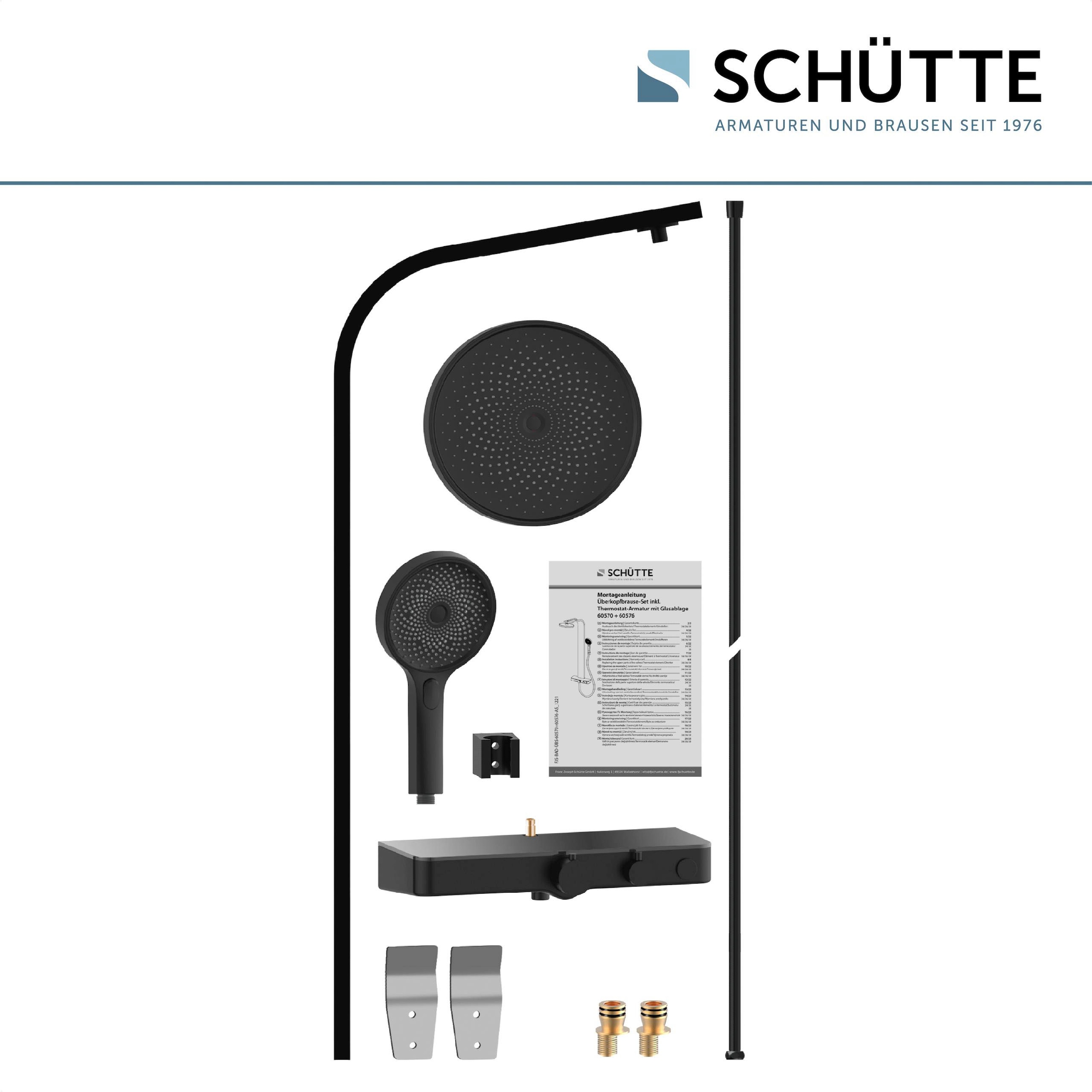 Schütte Duschsystem »SAMOA RAIN«, 3-fach verstellbare Wellness Handbrause mit Antikalk-Noppen