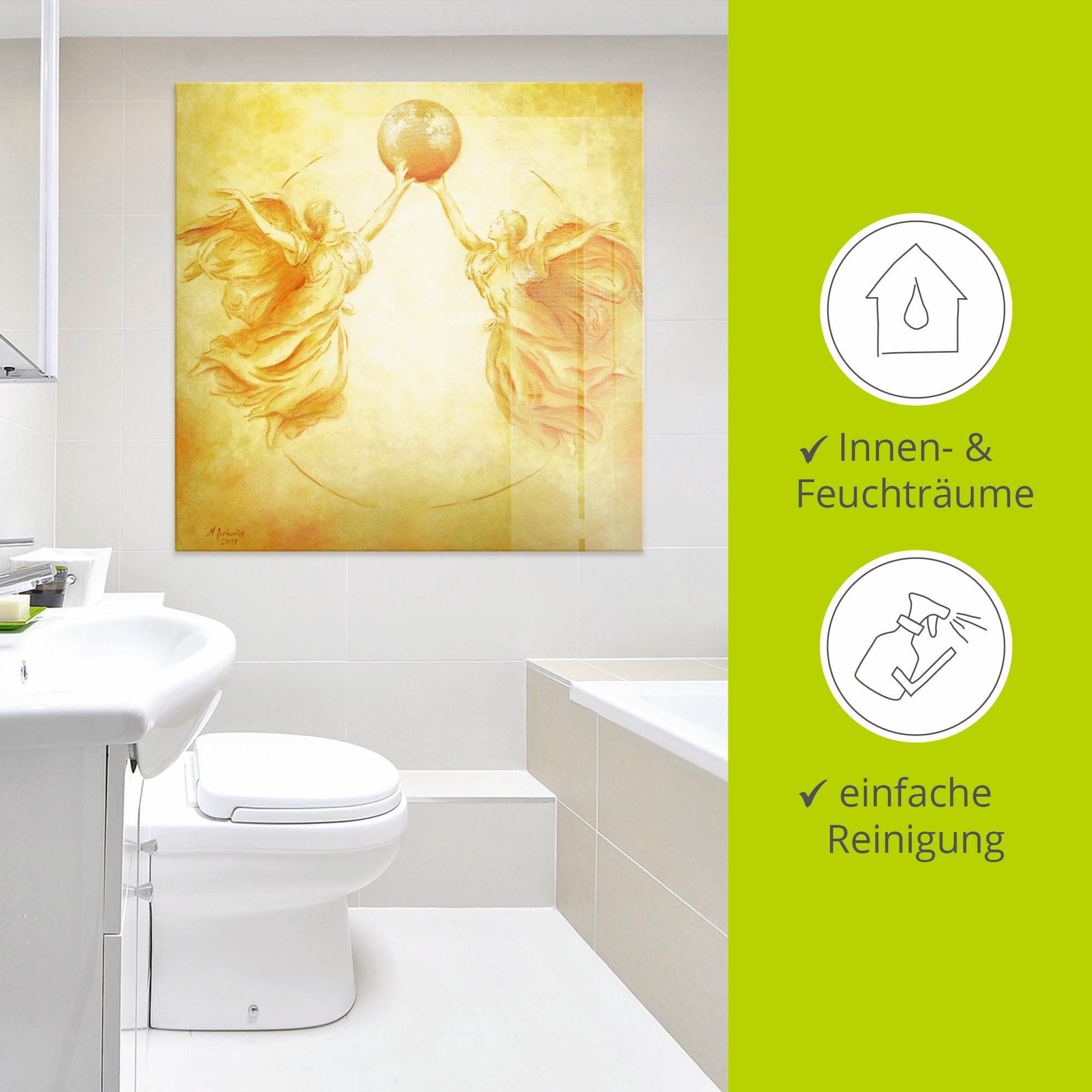 Artland Glasbild »Schutzengel der Erde«, Religion, (1 St.), in verschiedenen Größen