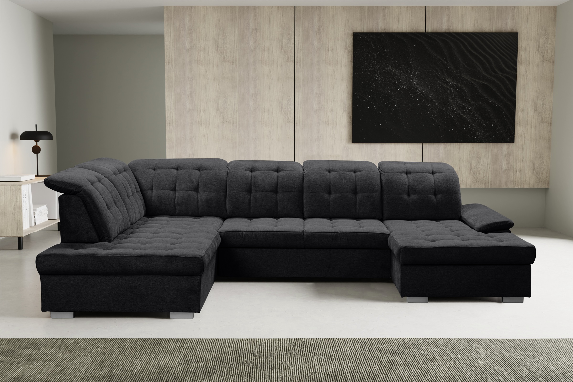WERK2 Wohnlandschaft »Kordula-New Multifunktion Couch, Breite 332cm, U-Form günstig online kaufen