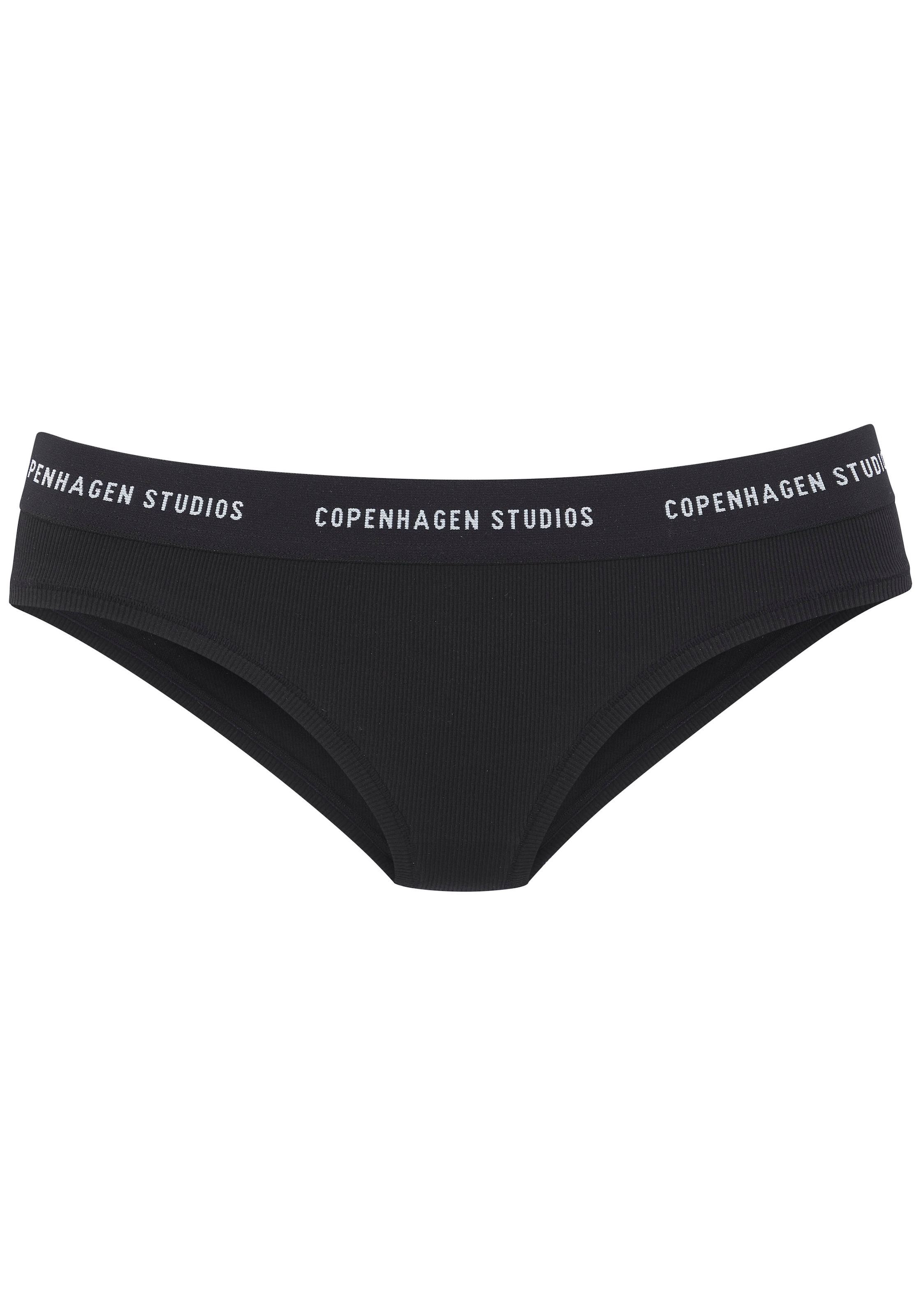 Copenhagen Studios Bikinislip »mit softem Logobund«, (2er-Pack), aus gerippter Bio-Baumwollqualität