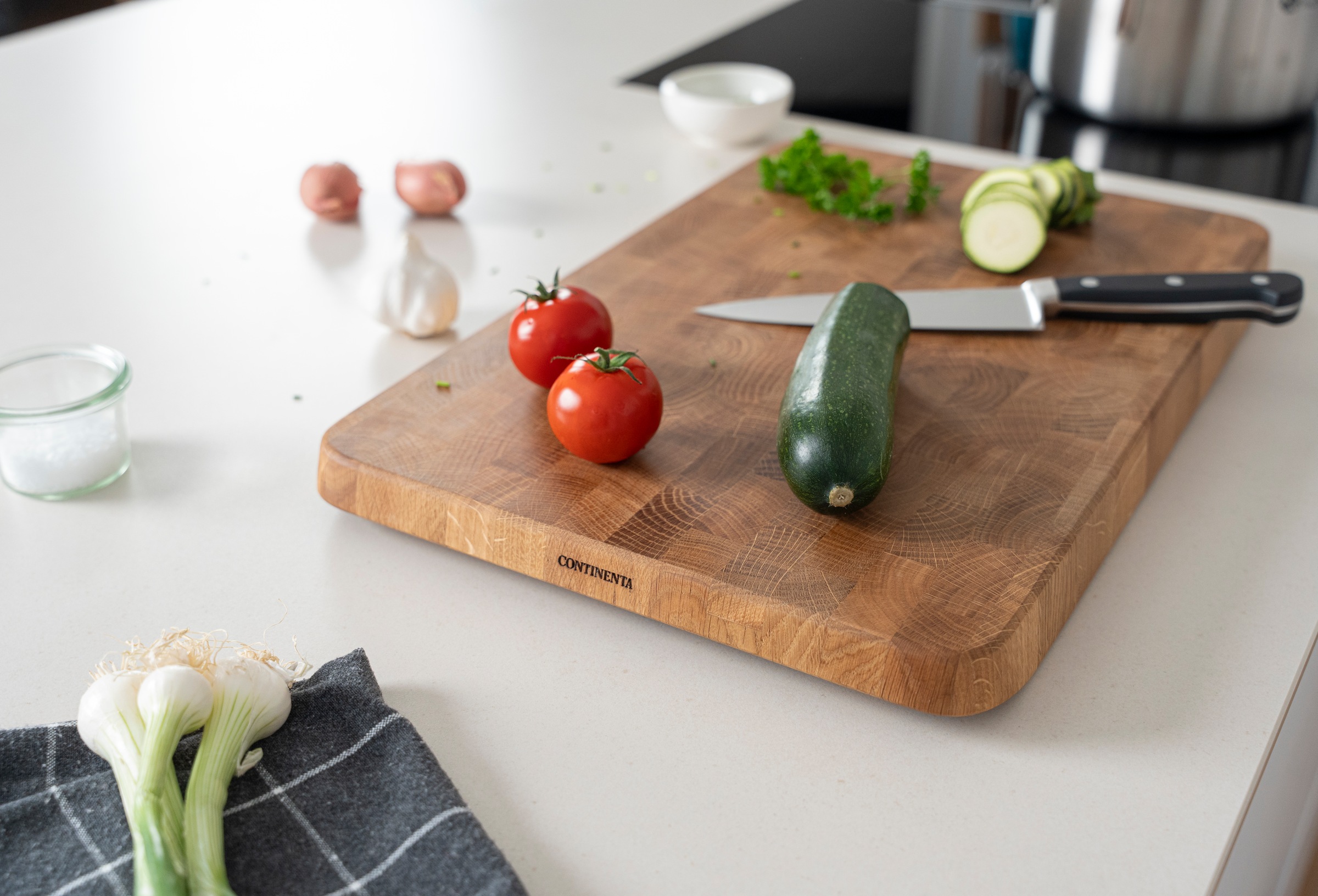 Continenta Schneidebrett »Hackbrett aus Stirnholz« 46x30x3,5 cm, hochwertige Qualität