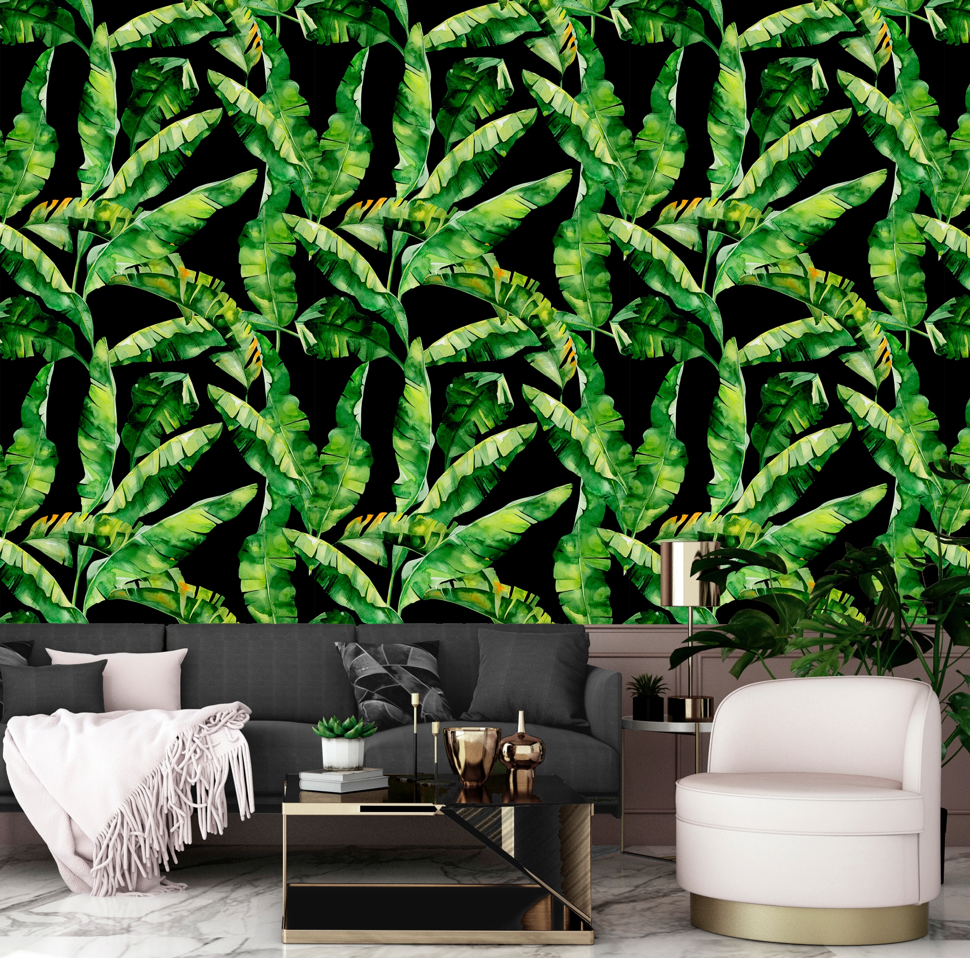 queence Vinyltapete »Antonia«, floral-geblümt-gemustert-Motiv, 90x250cm, selbstklebend, kinderleichte Anbringung, Sticker