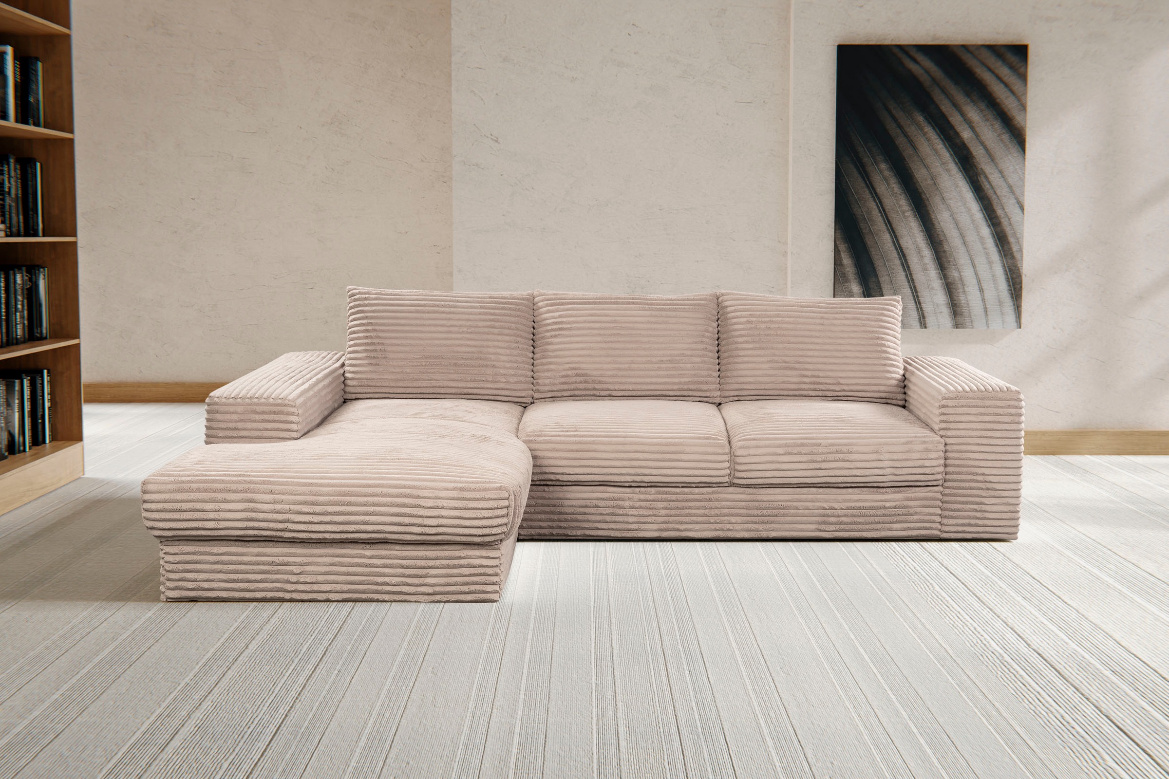 WERK2 Ecksofa »Rozzana Design Ecksofa mit hohem Komfort, zeitlos & elegant, günstig online kaufen