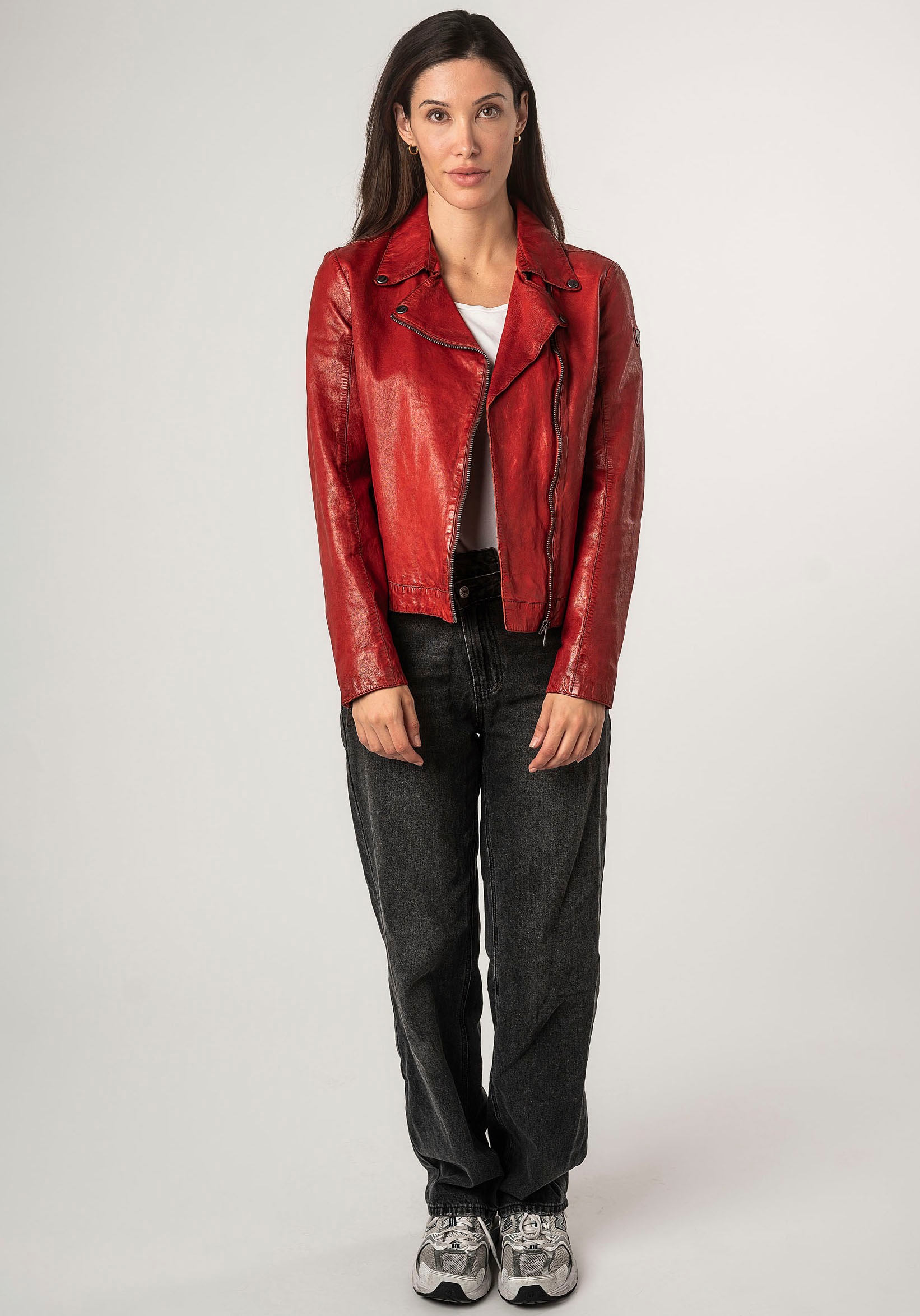 Mauritius Lederjacke »MWFayola«, mit Umlegekragen