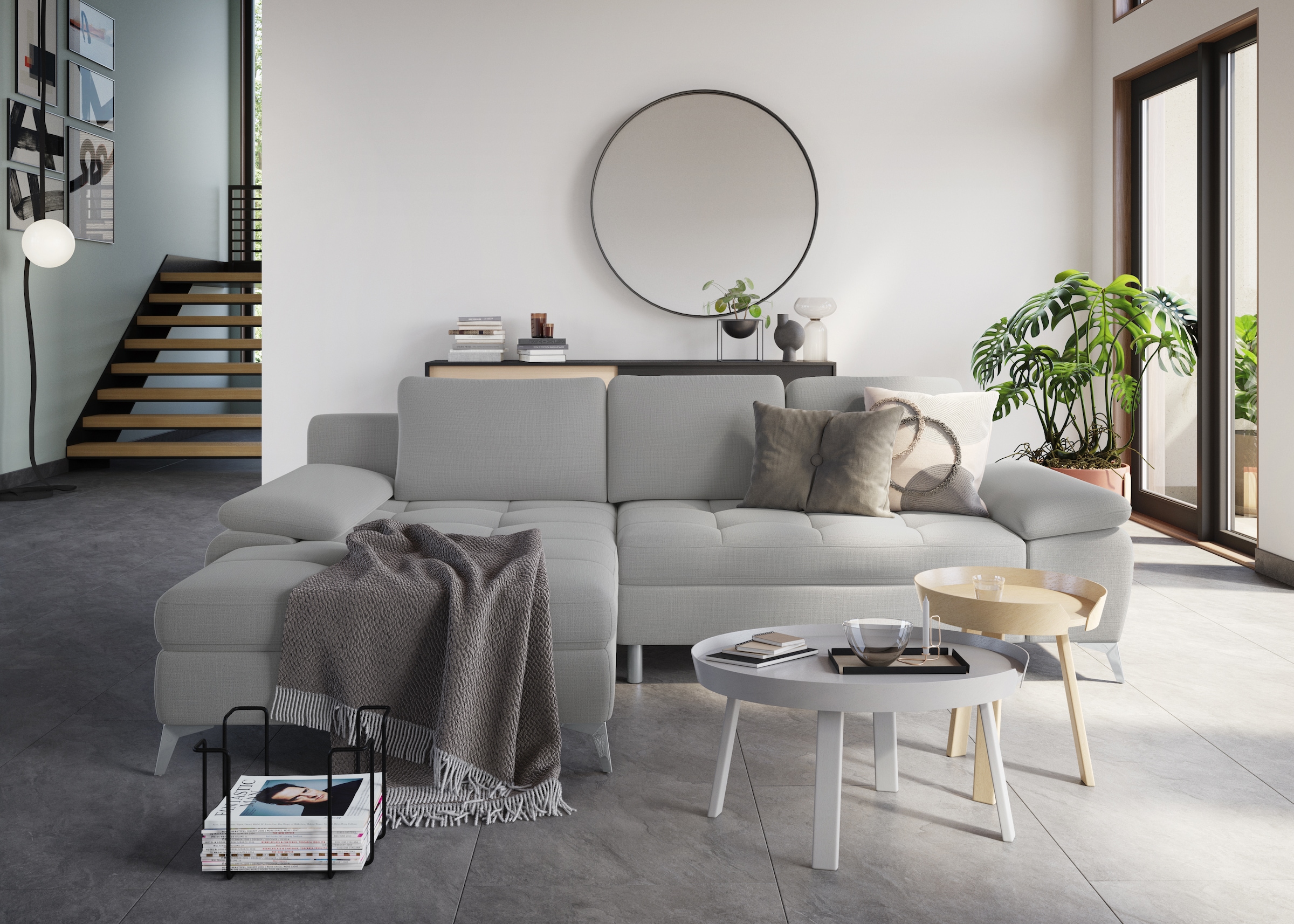 sit&more Ecksofa »Latigo L-Form«, mit Recamiere, wahlweise mit Bettfunktion und Bettkasten
