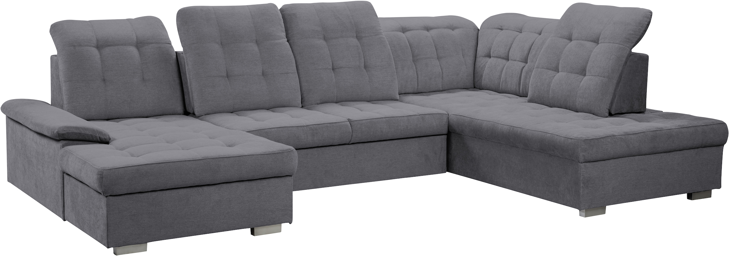 WERK2 Wohnlandschaft »Kordula-New Multifunktion Couch, Breite 332cm, U-Form«, Sofa in U-Form mit Schlaffunktion & Bettkasten, Schlafcouch