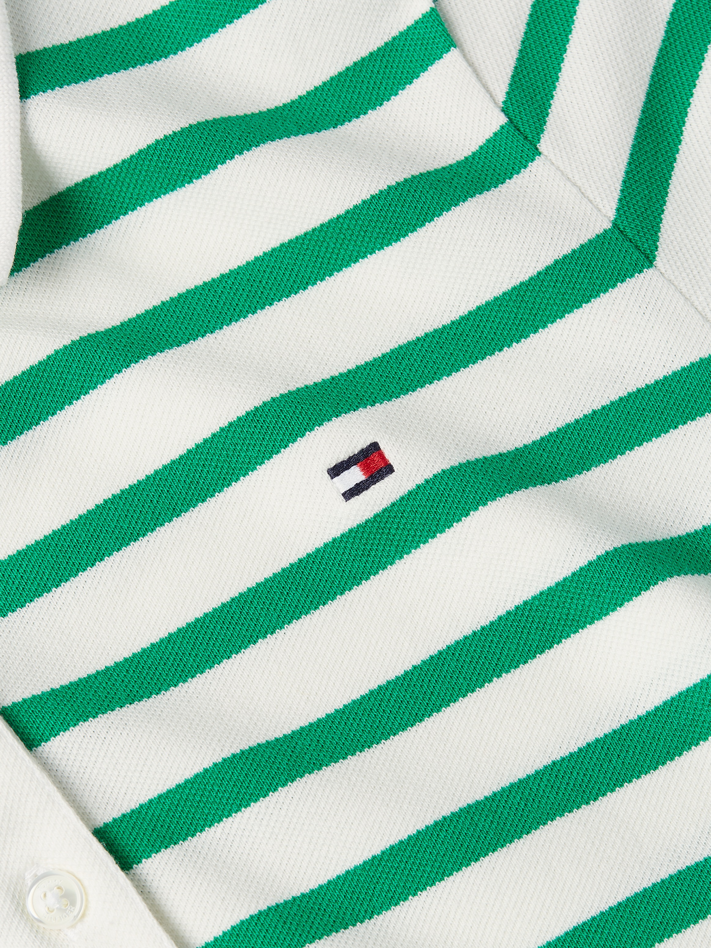 Tommy Hilfiger Poloshirt »1985 SLIM PIQUE STRIPE POLO SS«, mit dezenter Tommy Hilfiger Logostickerei