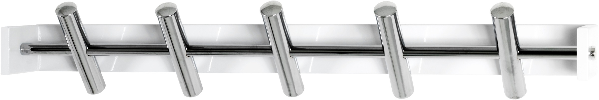 HAKU Garderobenleiste rechteckig - aus Metall Weiß - B/T/H 60/10/10 cm