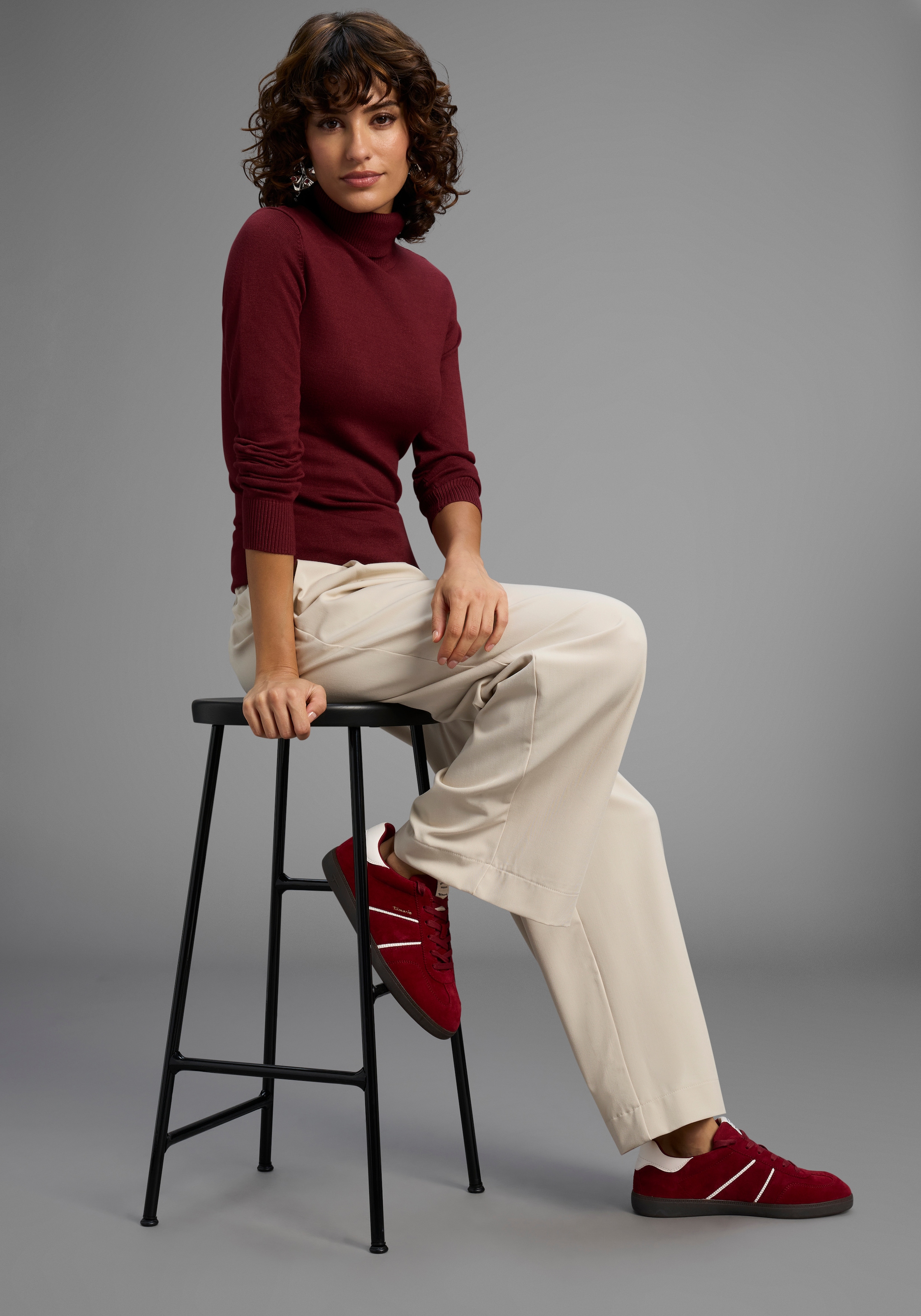 Laura Scott Rollkragenpullover, in figurbetonter Longform