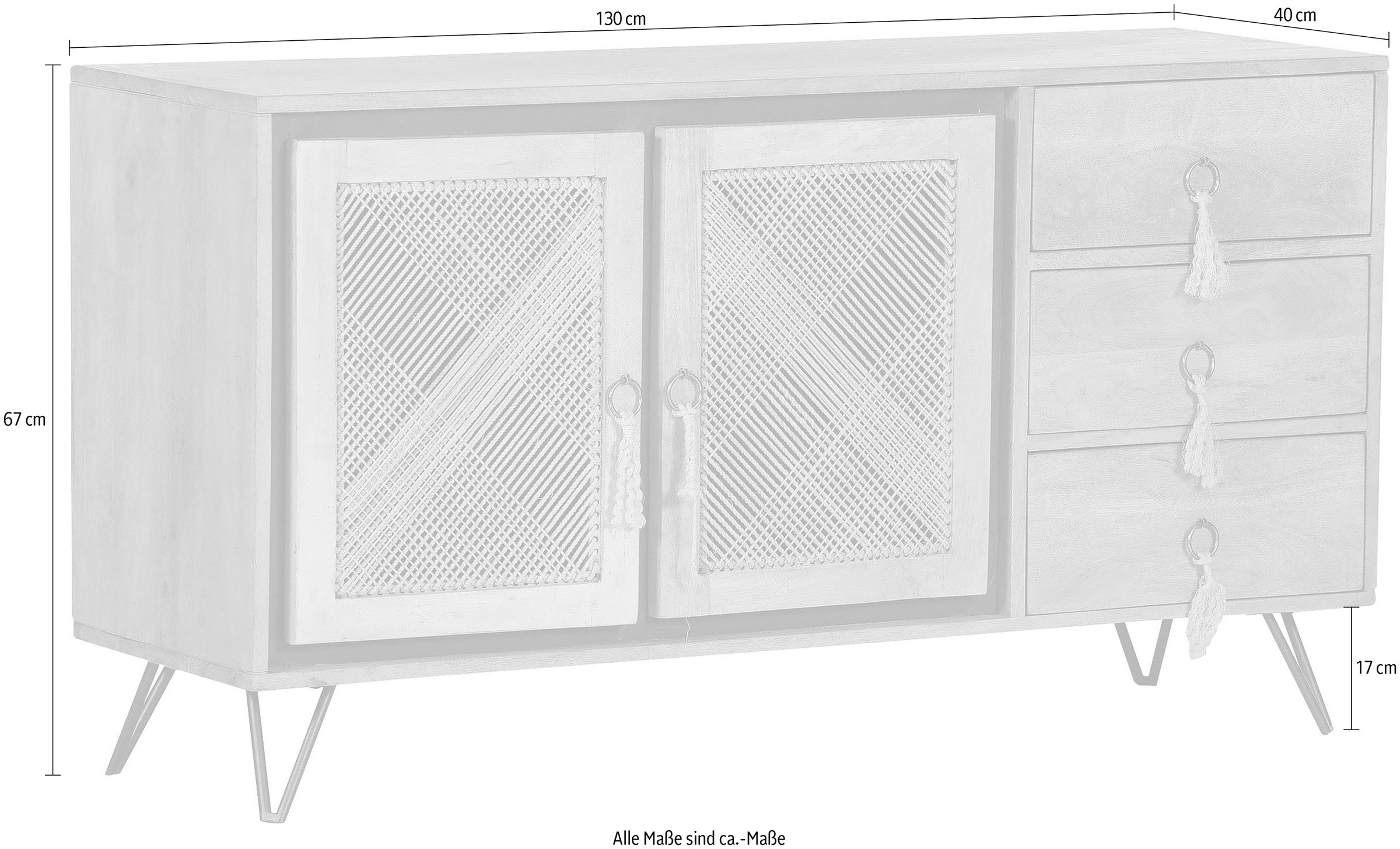 LC Sideboard »Amalfi«, Breite 210 cm