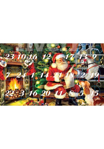 Krebs Glas Lauscha Adventskalender »Santa im Haus«, mit Weihnachtsbaumschmuck kaufen