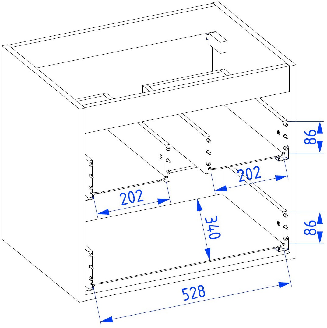 welltime Waschtisch »FLOW STRIPE mit Waschbecken, Breite 60 oder 80cm, modernes Design« Schrank mit 2 Schubladen, Soft-Close-Function, in 2 Breiten erhältlich