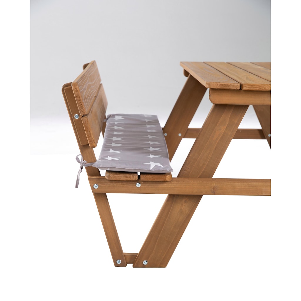 roba® Kindersitzgruppe »Picknick for 4 Outdoor Deluxe, Teakholz«, mit Lehne