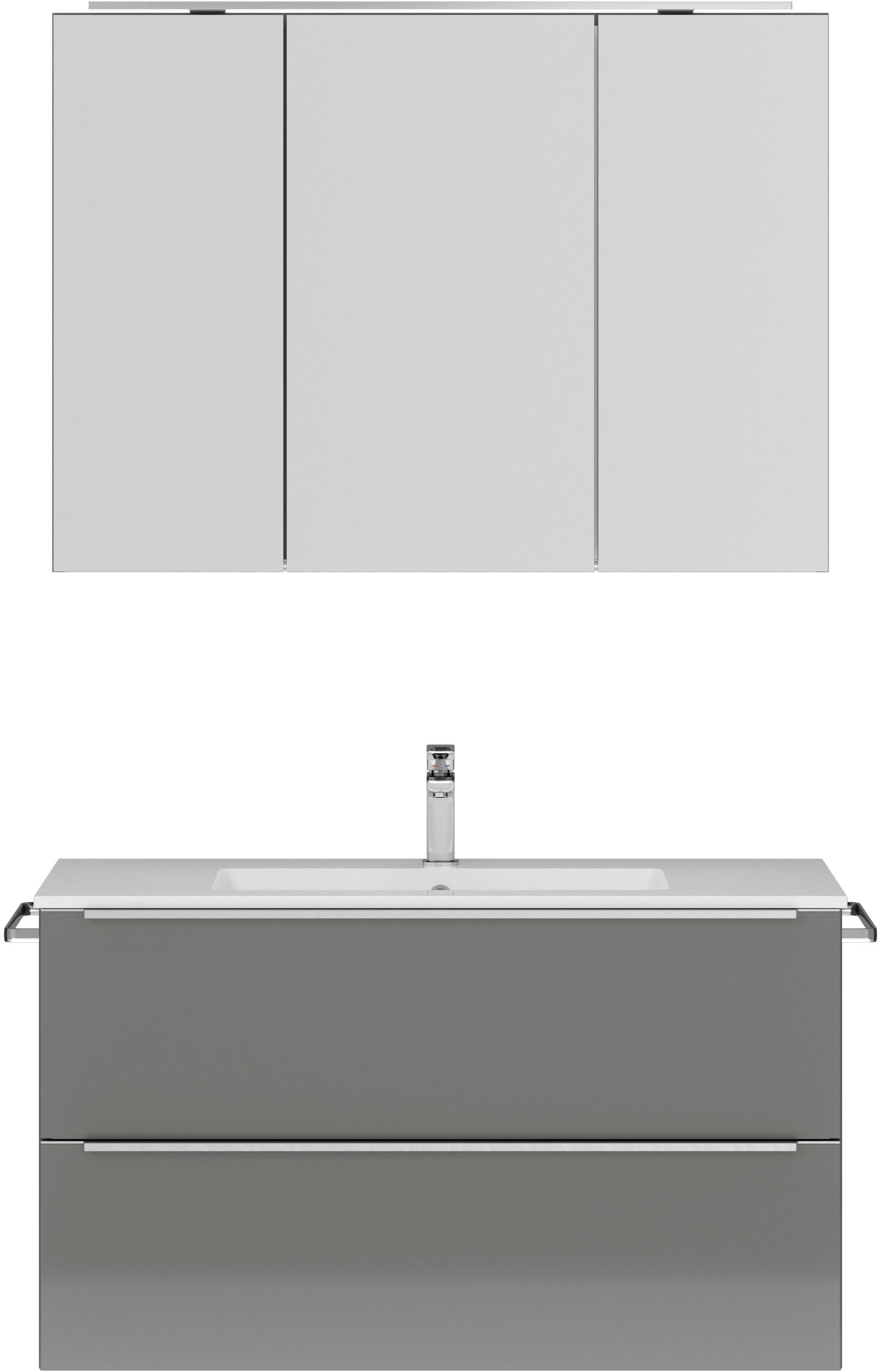 nobilia® Badmöbel-Set »Levere«, (2 St., vormontiert, mit Soft-Close), inkl. günstig online kaufen