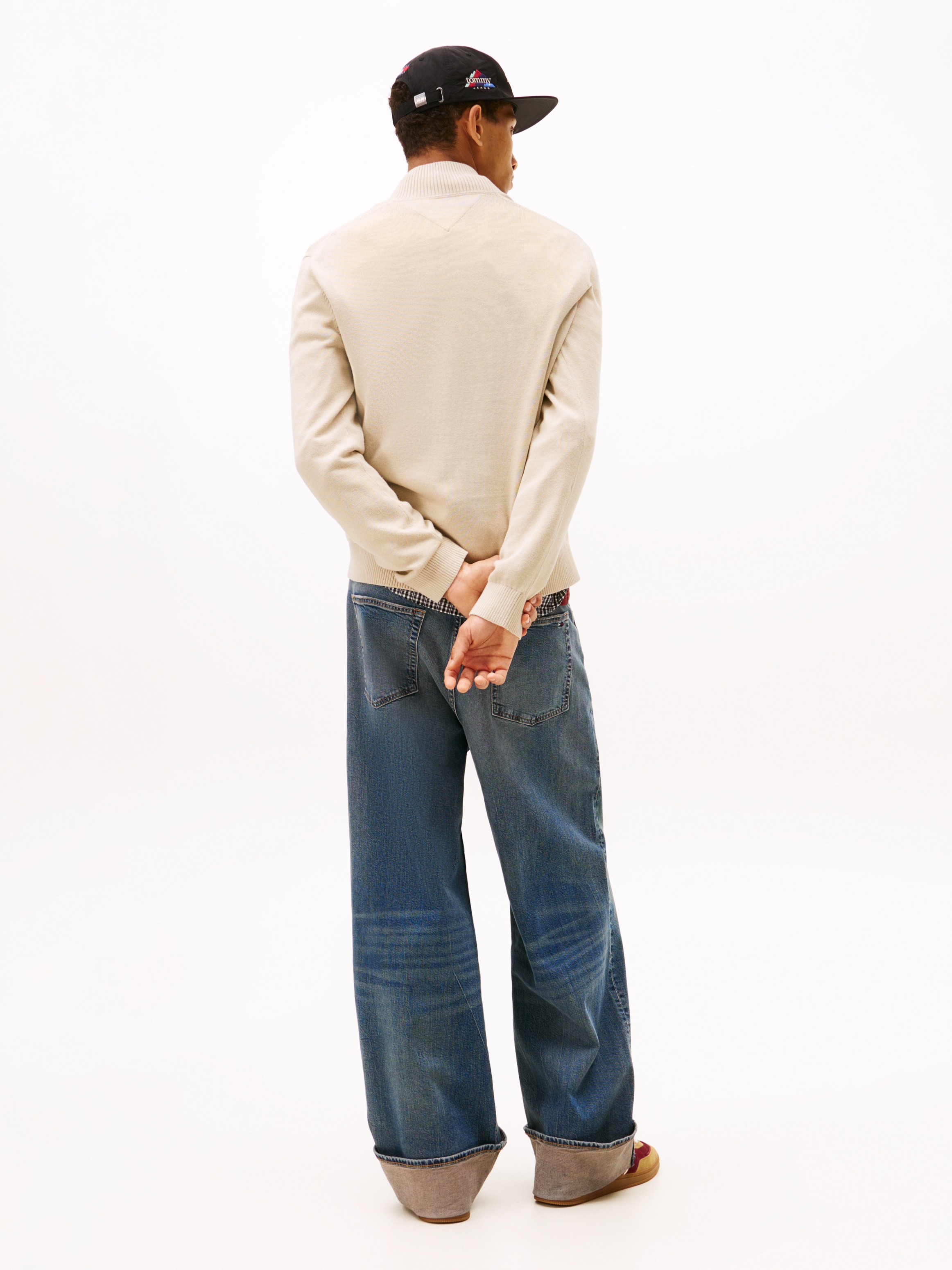 Tommy Jeans Strickpullover »TJM SLM ESS LIGHT ¼ ZIP SWTR EXT«