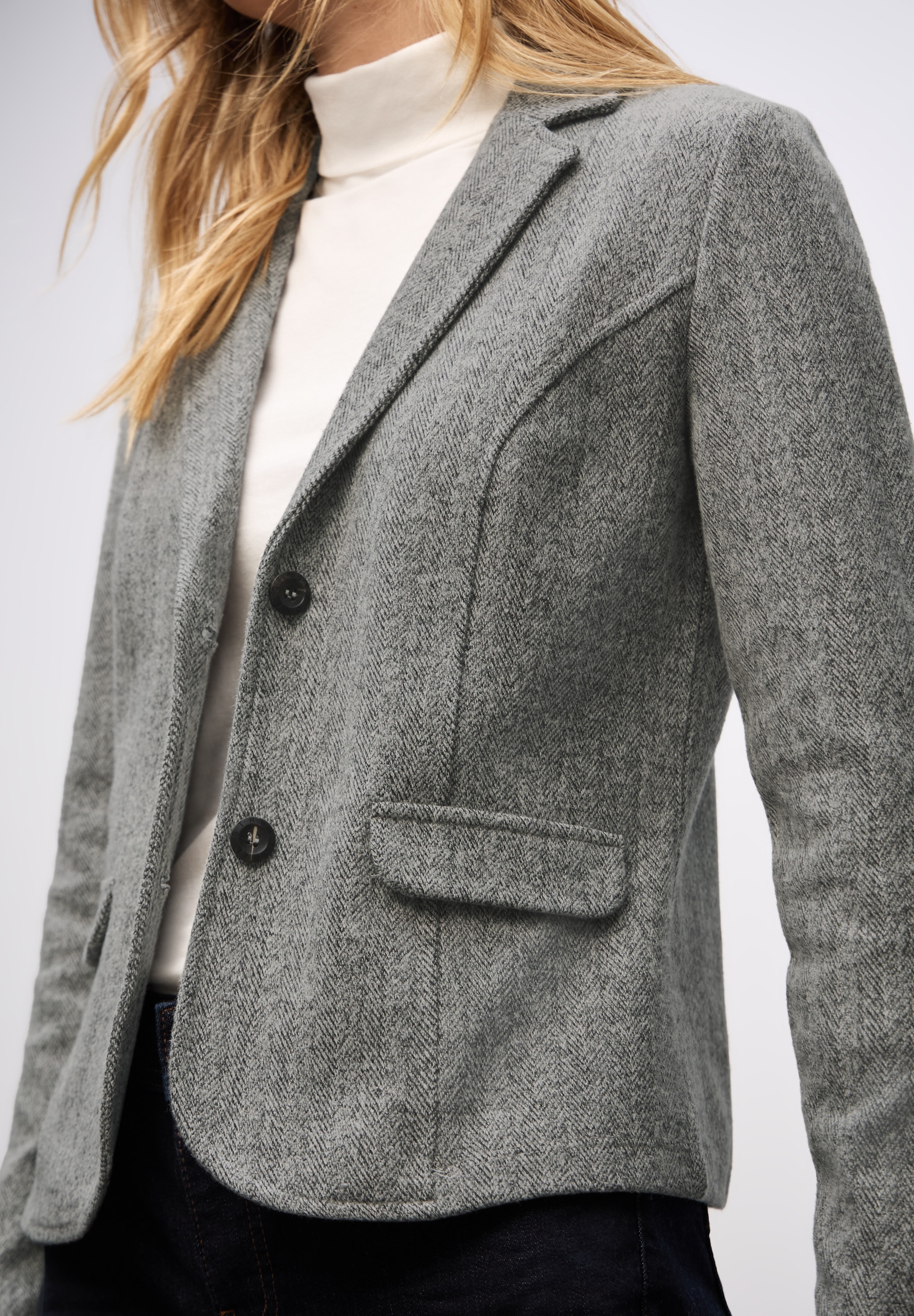 STREET ONE Jackenblazer , meliert, mit klassischem Reverskragen