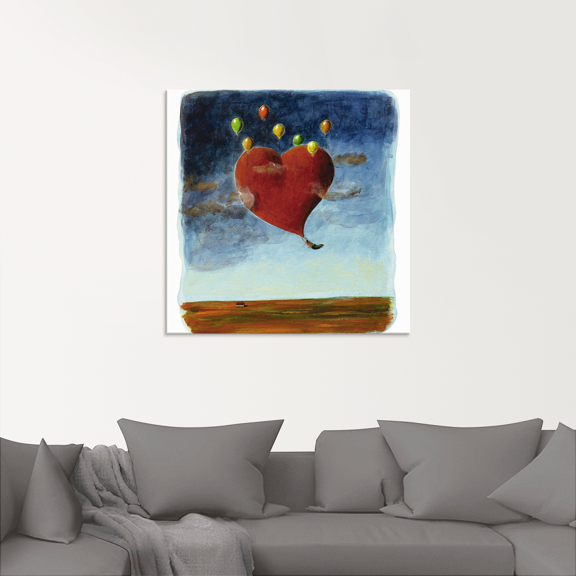 Artland Glasbild »Fliegendes Herz« Herzen 1 Stk. tlg. in verschiedenen Größ günstig online kaufen