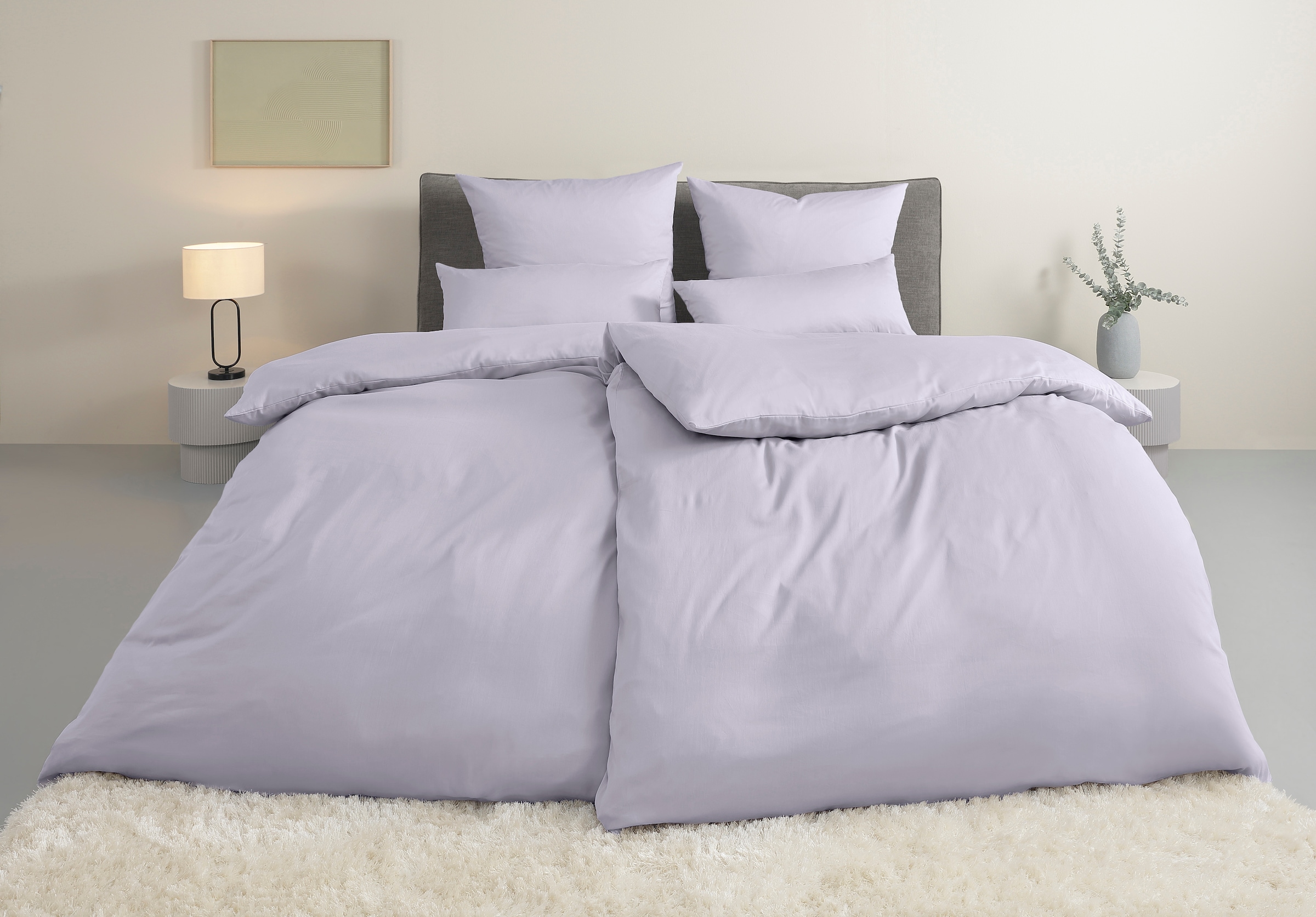 Guido Maria Kretschmer Home&Living Bettwäsche »Mila in 135x200, 155x220 oder 200x200 cm«, Mako-Satin, Bettwäsche aus Baumwolle, unifarbene Bettwäsche