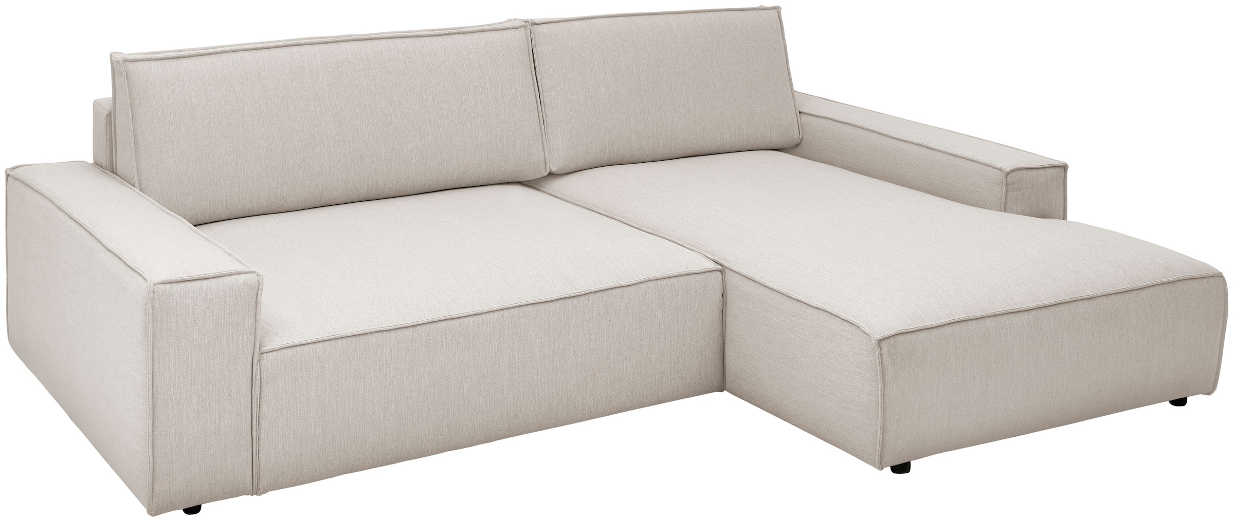 Home affaire Ecksofa »NEU: SHERWOOD XXL 284, Big-Sofa L-Form, tiefe Sitzfläche 95 cm, Cord«, Recamiere rechts/links, als Schlafsofa stellbar, Cord u. Leinenoptik