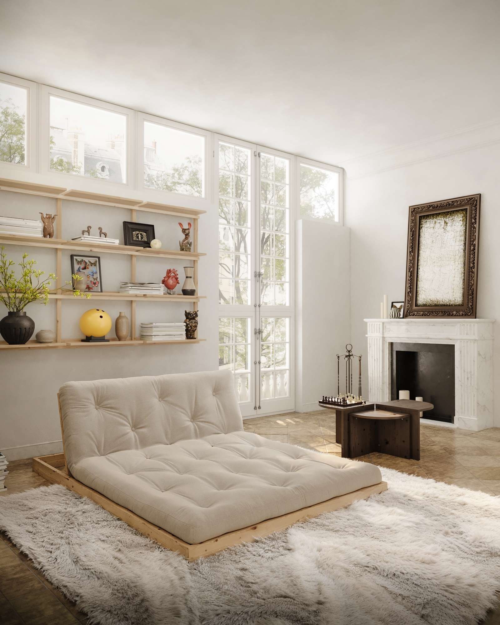 Karup Design Schlafsofa »Flip Sofabed, Made in Europe, mehrere Farben, vielseitig einsetzbar«, (B/H/T Sofa: ca 145 x 83 x 98,5 cm, Bett: ca 145 x 21 x 200 cm), inkl. handgefertigte Futonmatratze, FSC®-zertifiziertes Massivholz