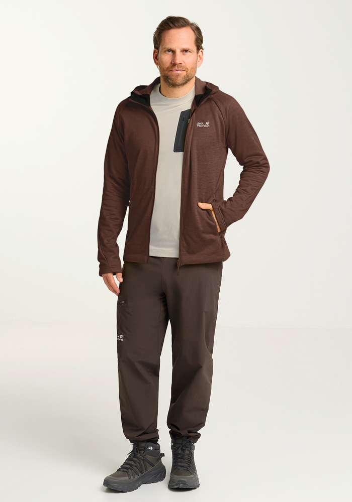Jack Wolfskin Fleecejacke »PEAK DISTRICT HOODED FZ M«, mit Kapuze