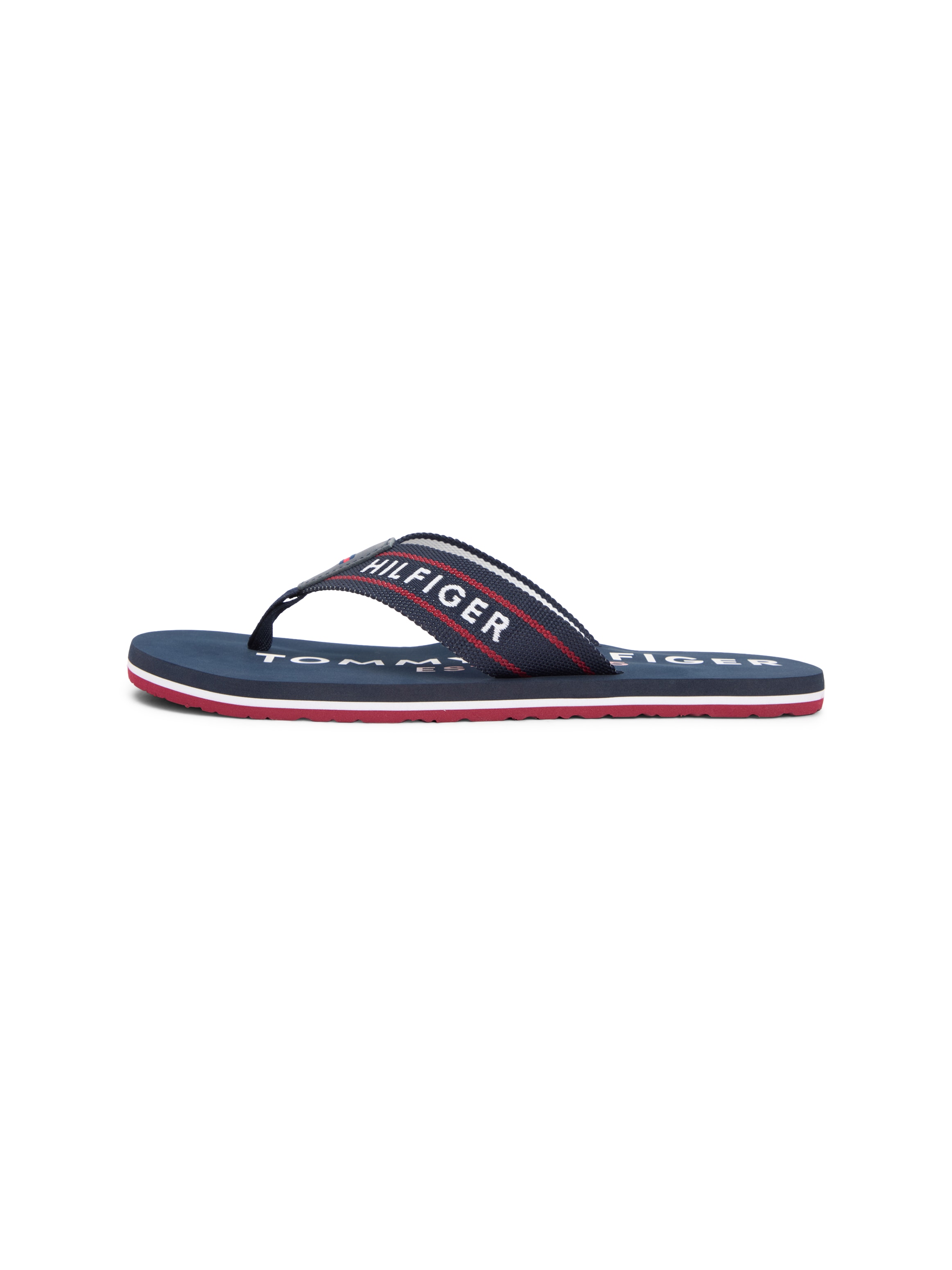 Tommy Hilfiger Zehentrenner »SPORTY HILFIGER BEACH SANDAL«  Sommerschuh, Strandschuh, Flats mit Logoschrifzug