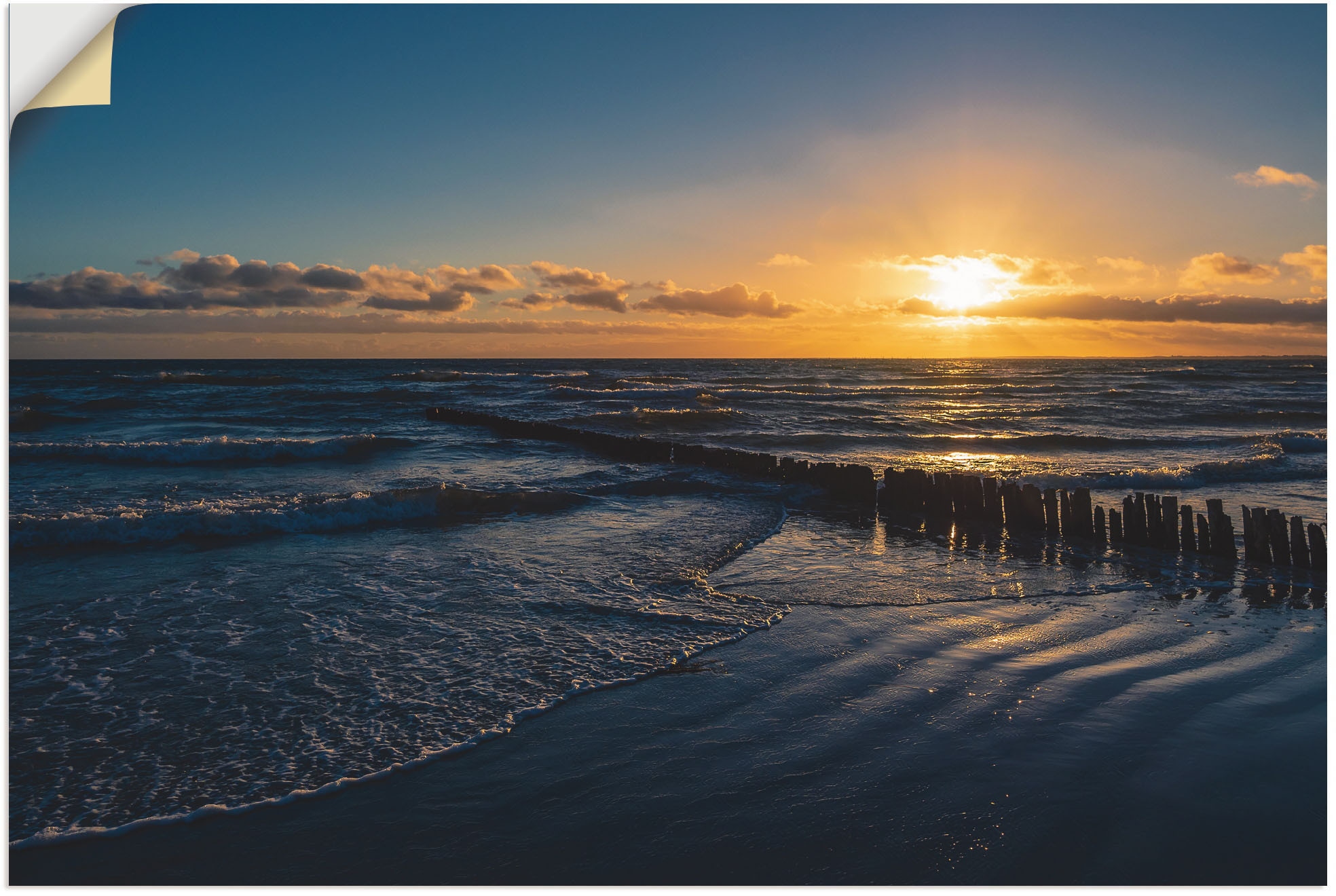 Artland Wandbild »Ostseeküste auf der Insel Moen Dänemark«, Bilder vom Sonn günstig online kaufen