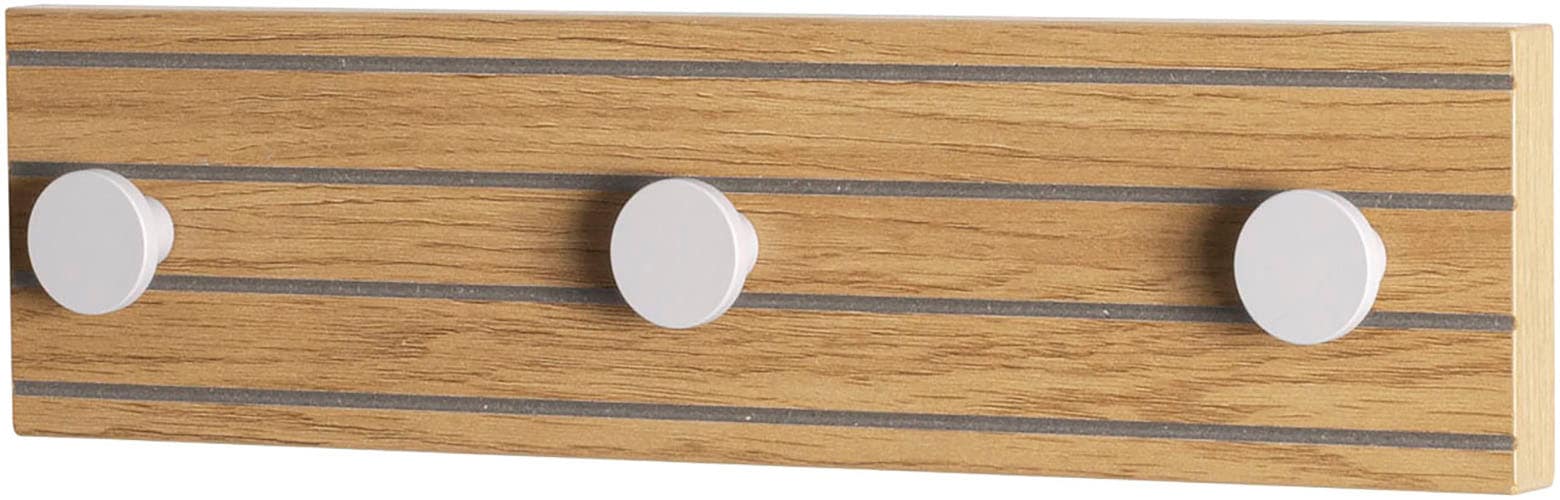 HAKU Wandgarderobe »Flurgarderobe, Garderobe, Garderobenhaken, Garderobenleiste,« 1 Stk. tlg. rechteckig - aus MDF Braun - B/T/H 35/4/9 cm