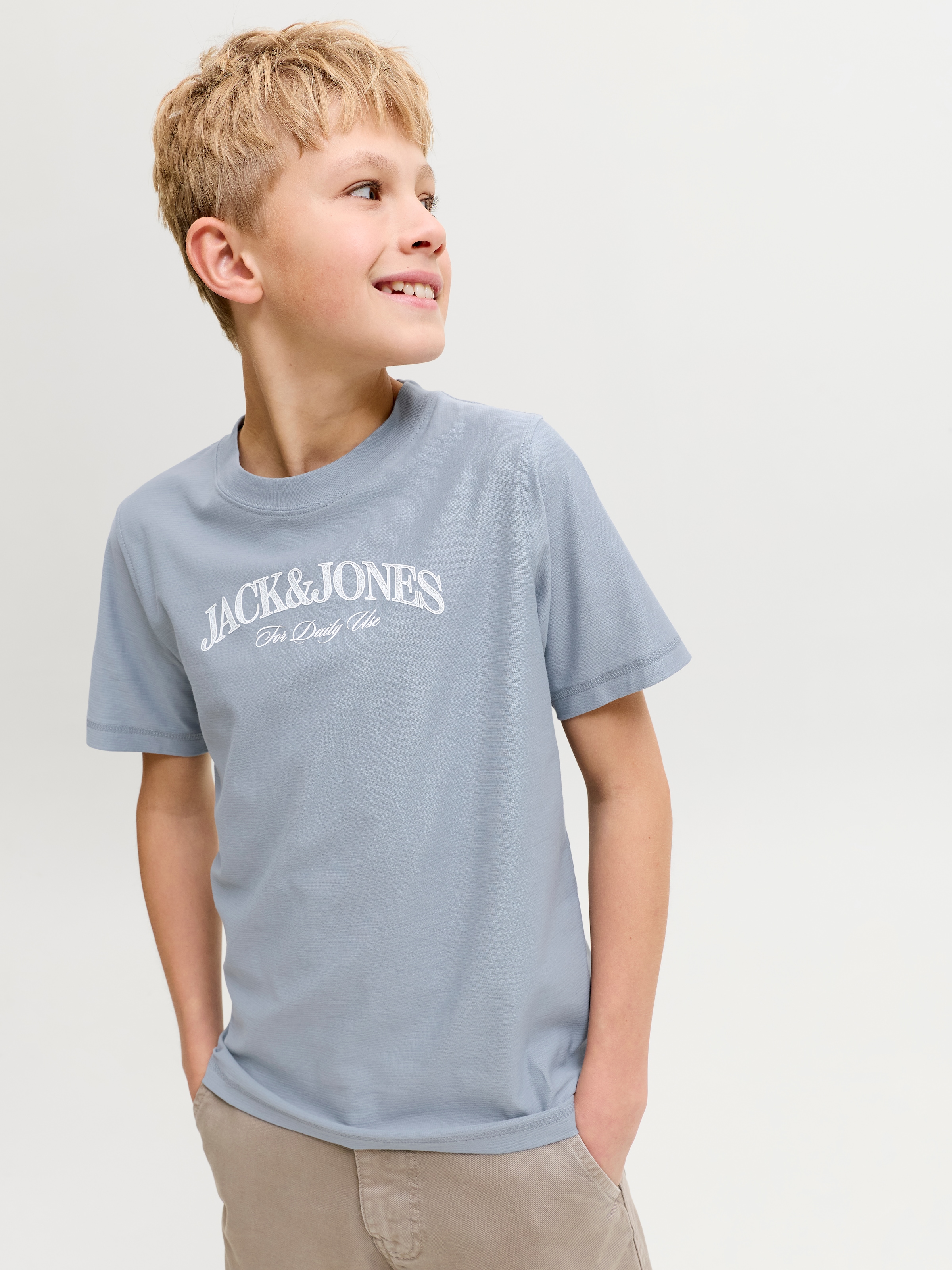 Jack & Jones Junior T-Shirt »JORCASSIS BRANDING TEE SS CREW NECK JNR« Baumwolle, normal geschnitten