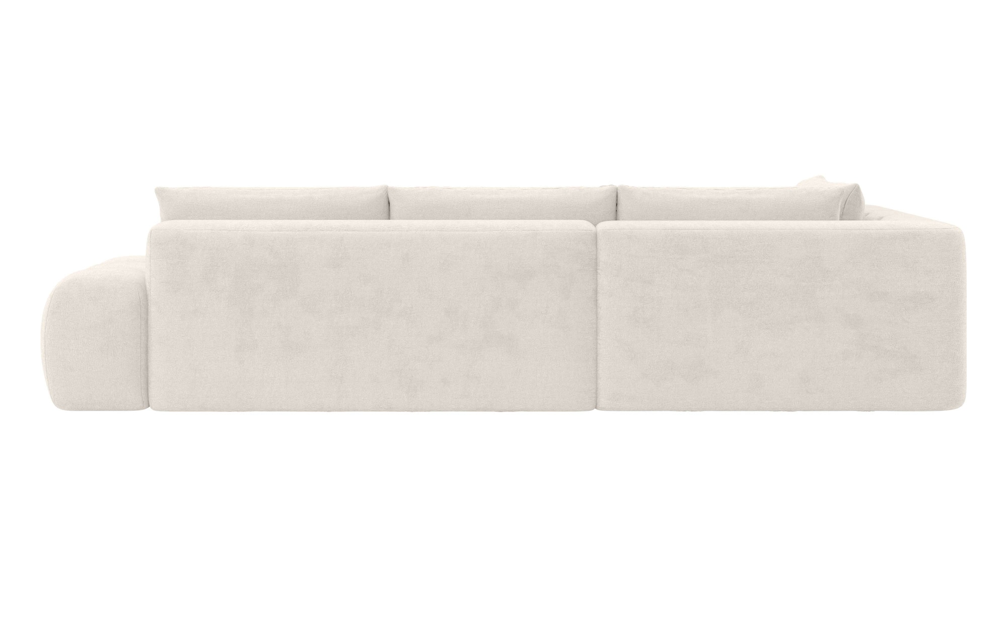 OTTO home Ecksofa »AZITA L-Form, XL 296 cm - Designsofa in Bubble-Optik« lose Rückenkissen, traumhafte Steppung