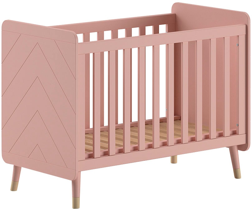 Vipack Kinderbett »Billy, Babybett 60/120 cm, 3-fach verstellbarer Lattenrost«, (B/H/T ca. 123,6x96x68cm, hochwertig verarbeitet, moderne Optik), Ausf. MDF lackiert, wahlweise 3 Farben