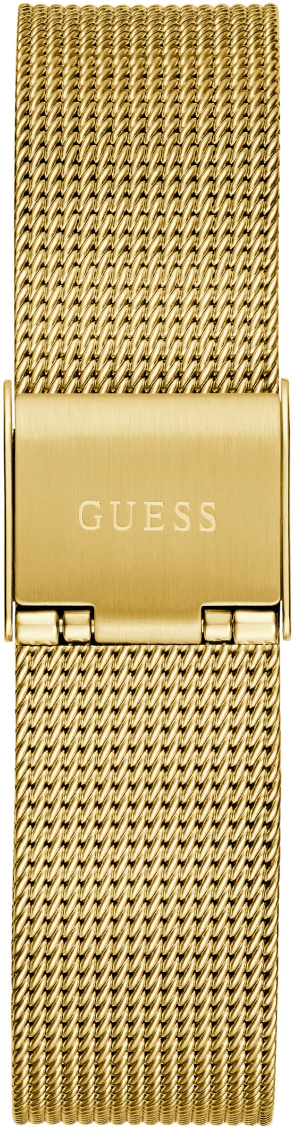 Guess Quarzuhr »GLITZ PLAQUE«, Armbanduhr, Damenuhr, Edelstahlarmband, Mineralglas, analog