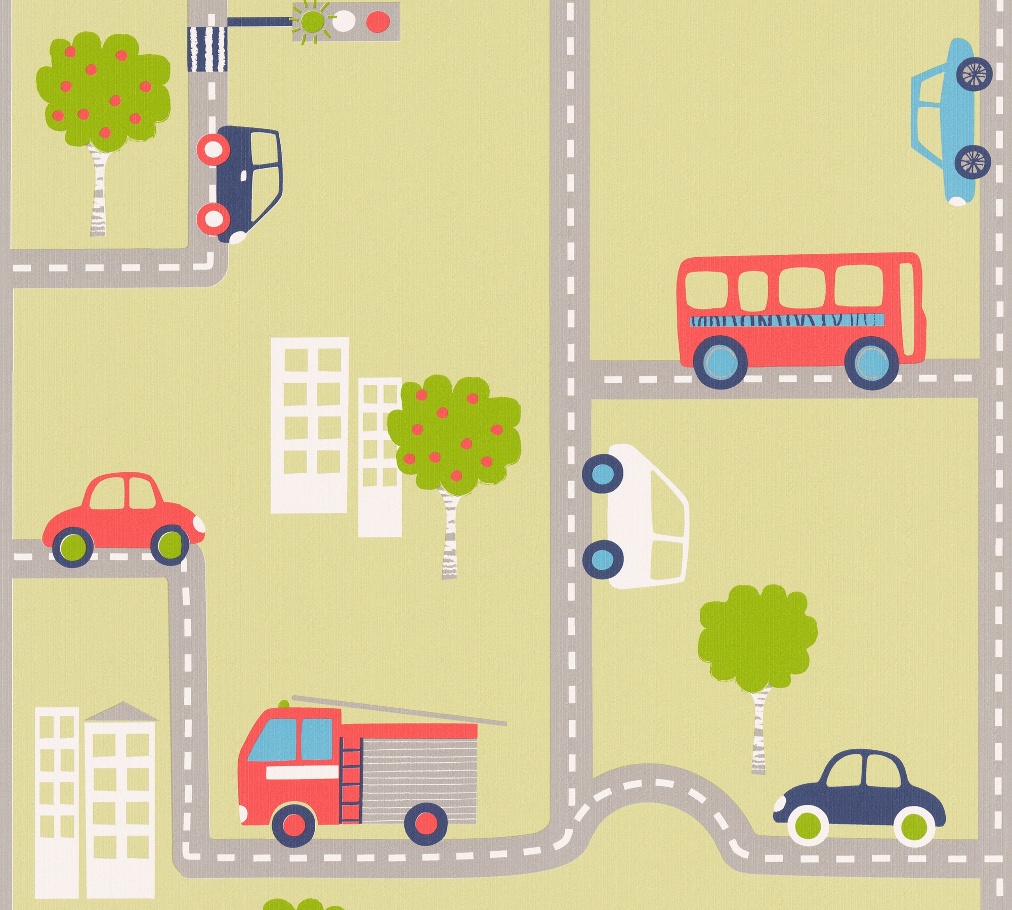 A.S. Création Papiertapete »Boys & Girls 6 Traffic«, Motiv, Tapete Kinderzimmer Bunt
