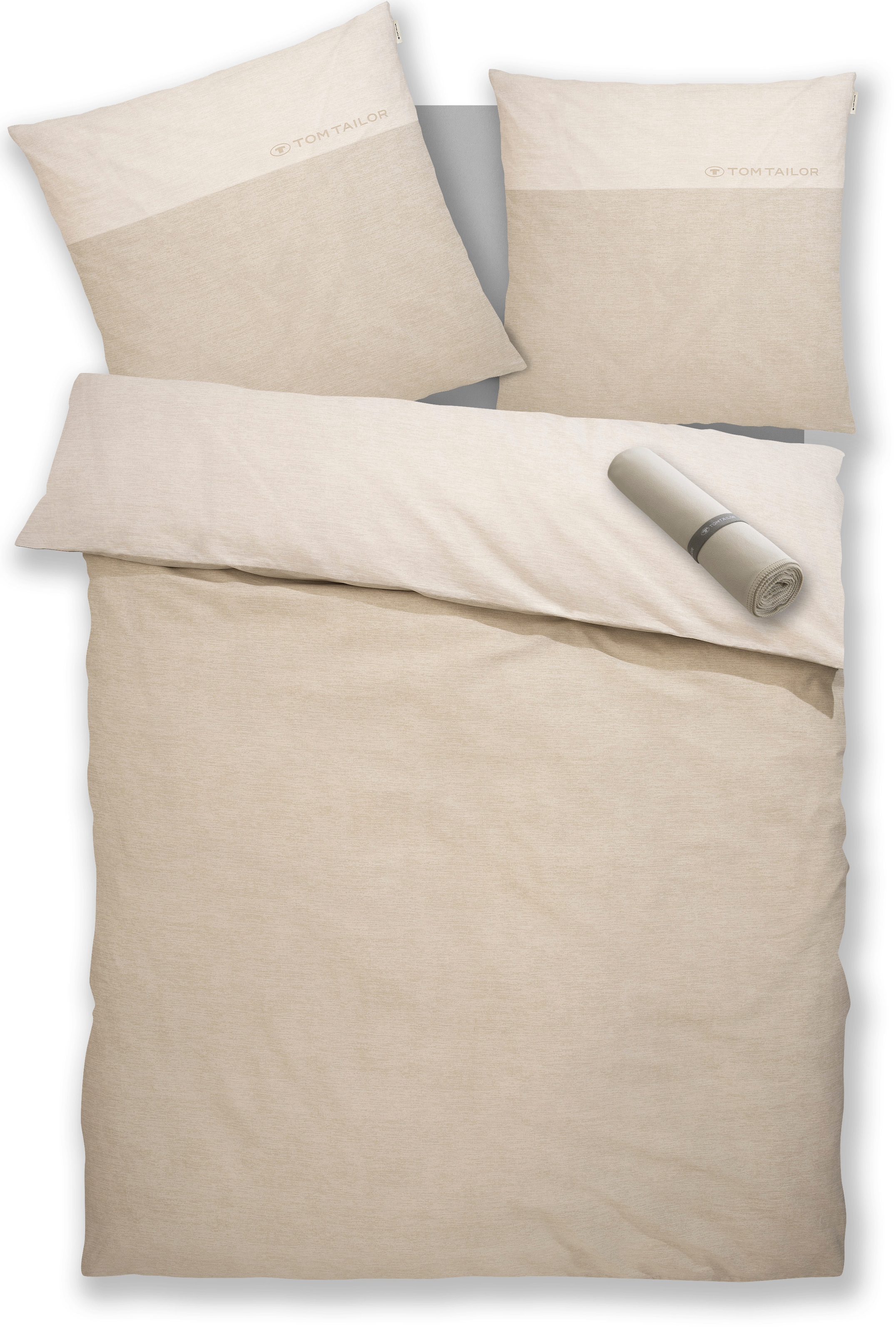 TOM TAILOR HOME Bettwäsche »Henry«, Bettwäsche aus Baumwolle, mit GRATIS-Zugabe: Sporthandtuch