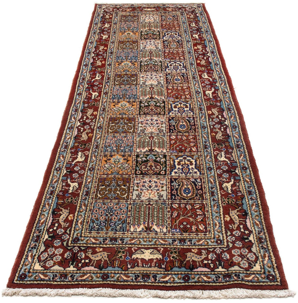 morgenland Wollteppich »Nain Medaillon Blu scuro 348 x 248 cm«, rechteckig, günstig online kaufen