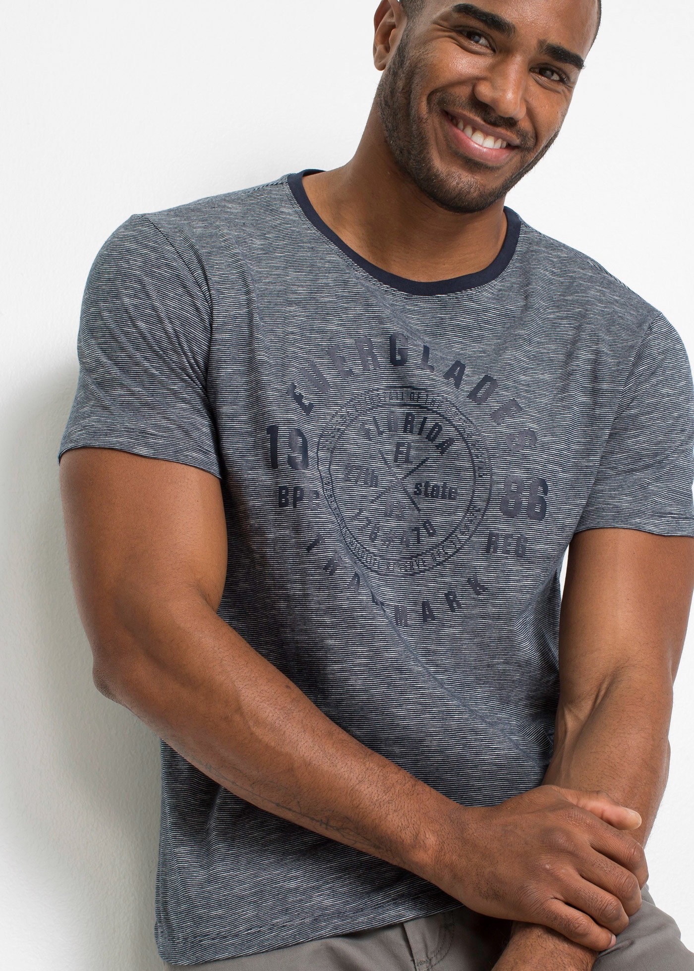 bonprix T-Shirt, 2 Stk. T-Shirt (2er Pack) aus reiner Baumwolle
