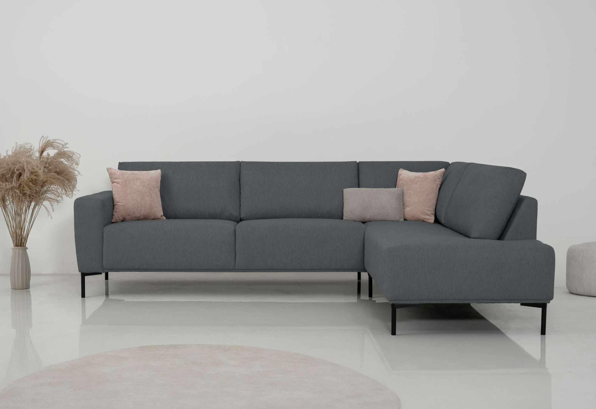 andas Ecksofa "Melby" Breite 275 cm, in einem weichen Struktur Stoff, lose günstig online kaufen