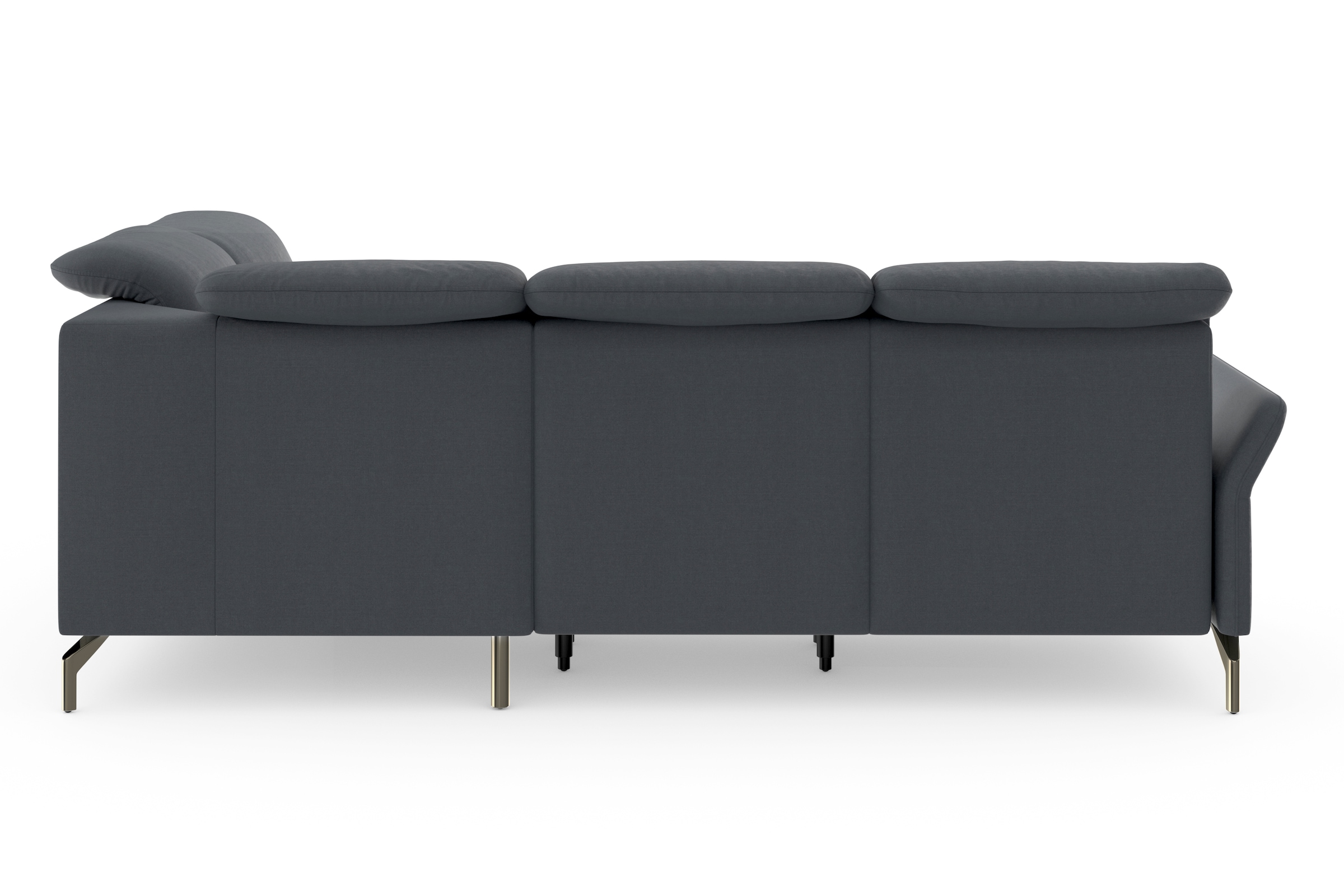 sit&more Ecksofa »Fashion L-Form«, wahlweise mit Kopfteilverstellung, Vorziehsitz, motorisch, Nickelfüße