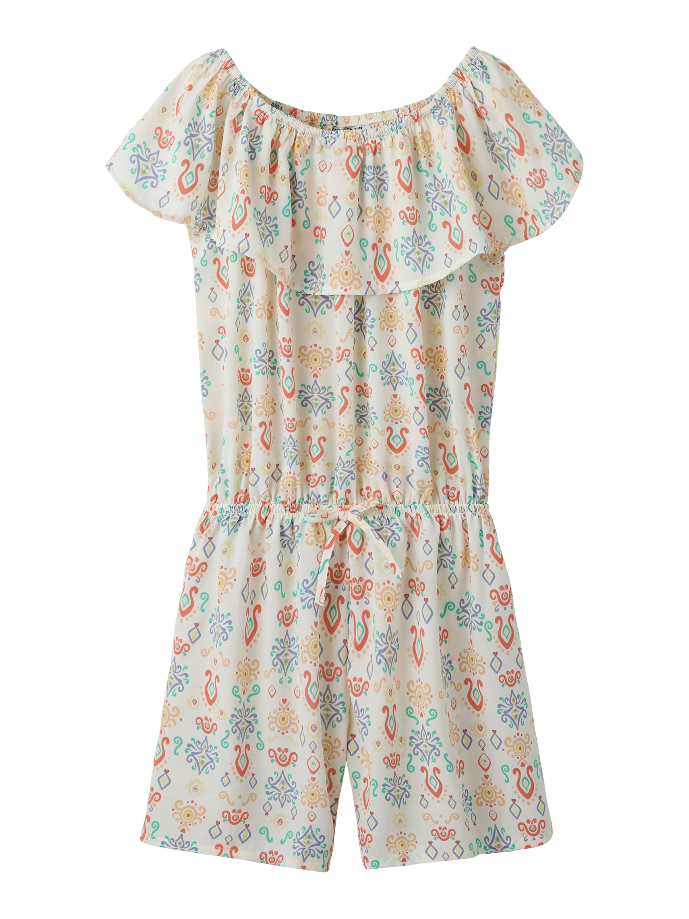 Name It Kurzoverall »NKFVINAYA  PLAYSUIT FFF« Kunstfaser, elastischer Bund, Allover-Druck