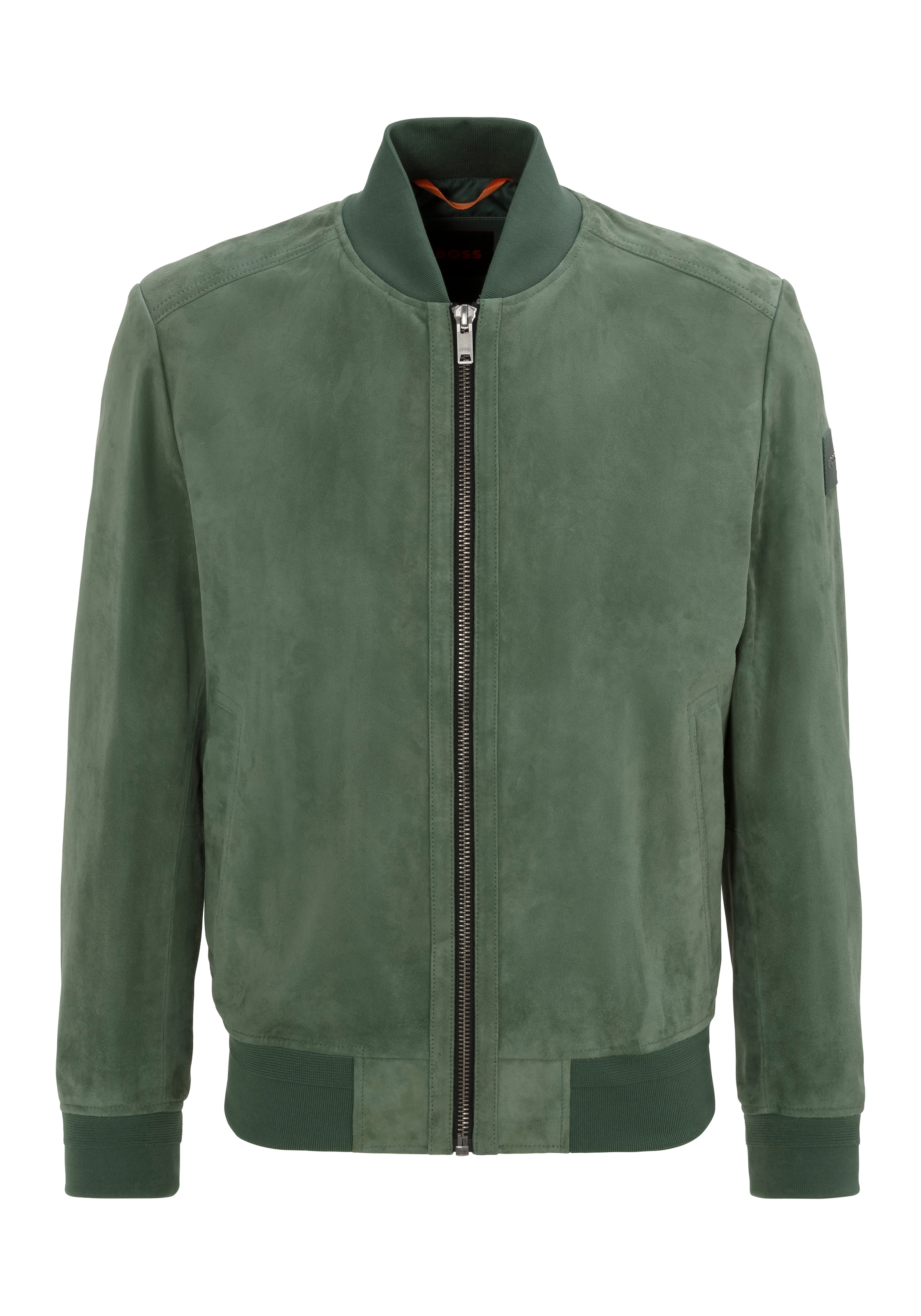 BOSS ORANGE Lederjacke »Joflag«, mit Blousonform