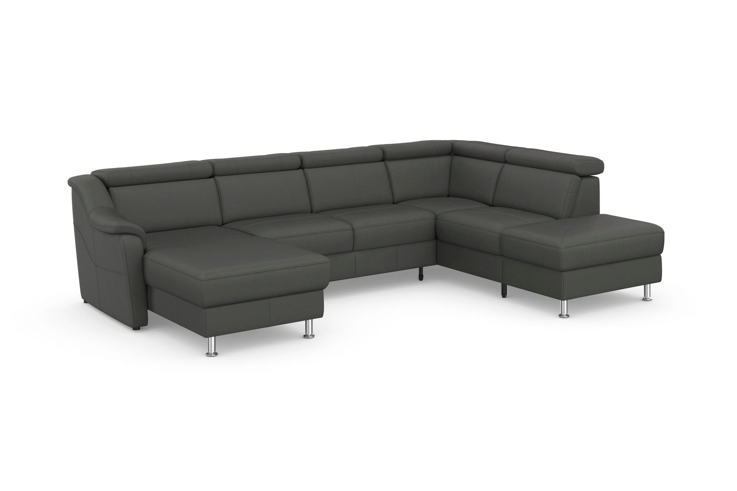 sit&more Wohnlandschaft »Freetown U-Form«, Kopfteilverstellung und Federkern, wahlweise mit Bettfunktion