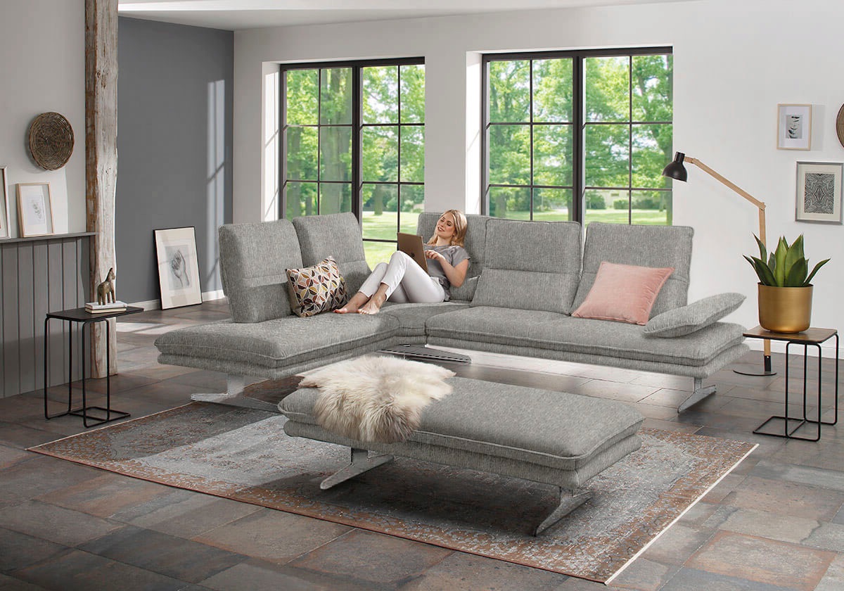 W.SCHILLIG Ecksofa »broadway, Designsofa, mit tollem Sitzkomfort, L-Form«, günstig online kaufen