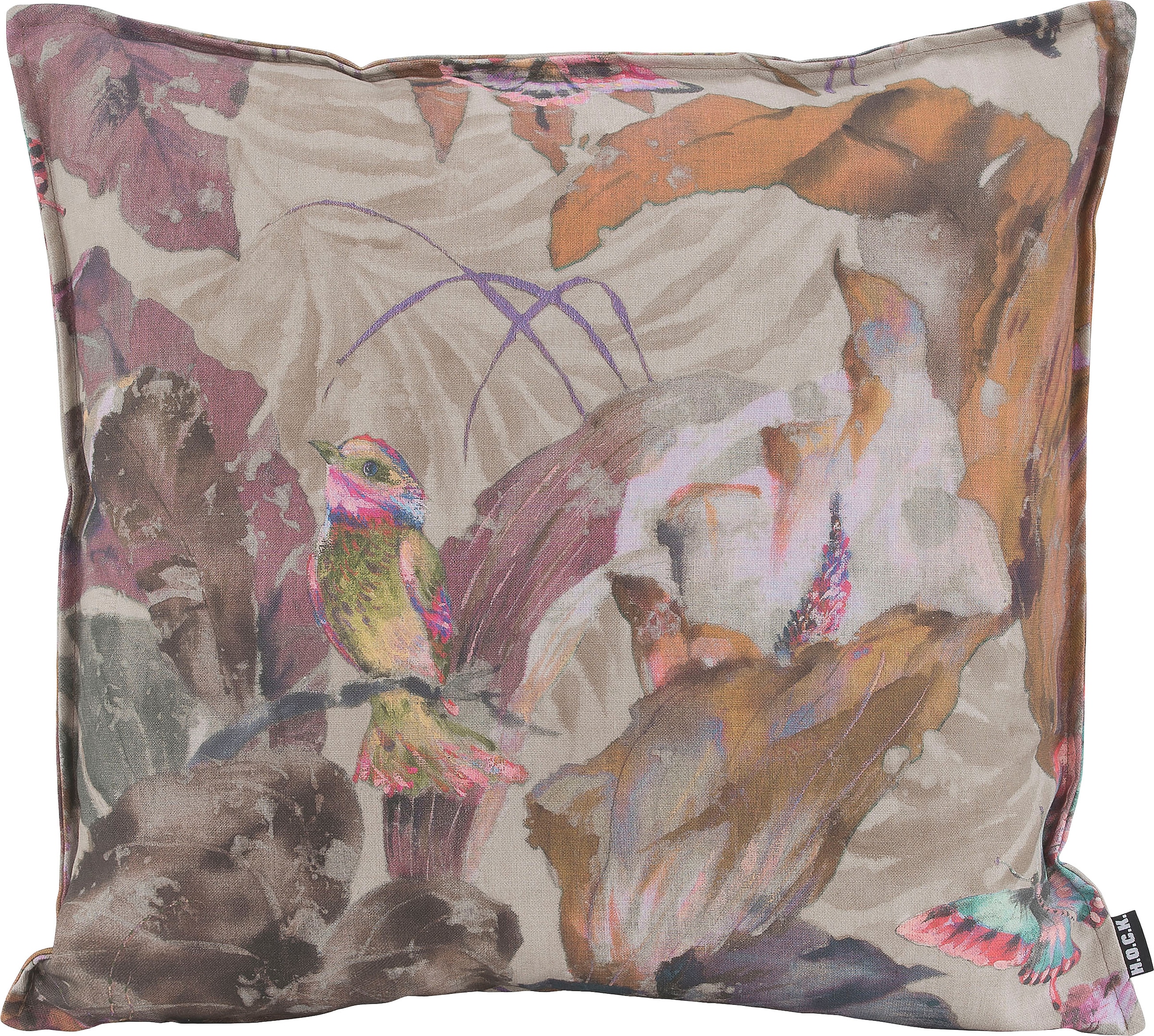 H.O.C.K. Dekokissen »Lilly Love«, mit Vogelprint in Aquarelloptik, Kissenhü günstig online kaufen