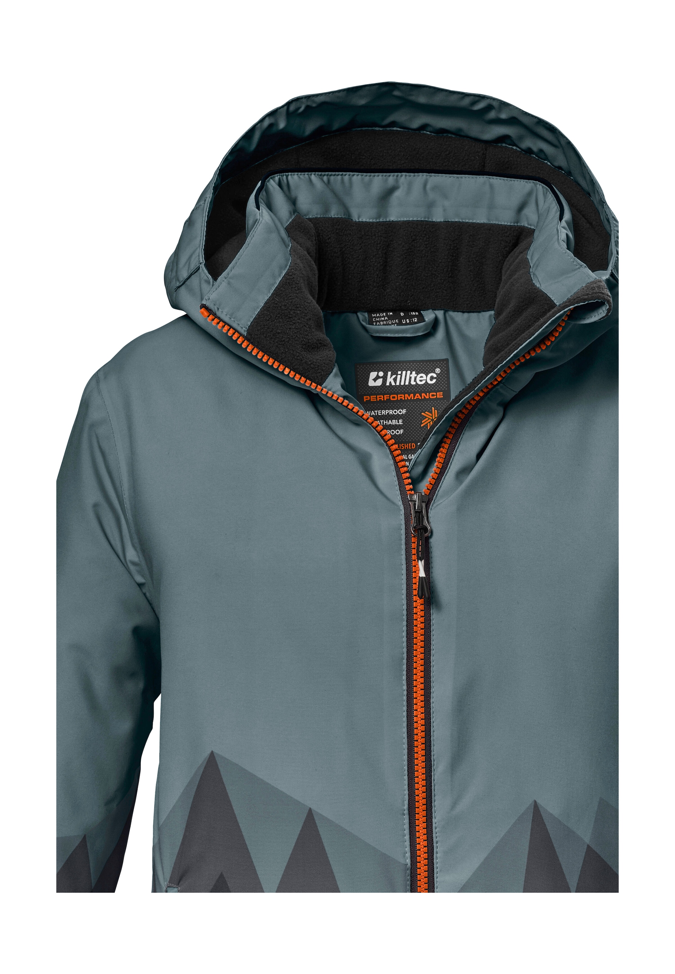 Killtec Skijacke »KSW 383 BYS SKI JCKT«, Wasser- und winddichte Skijacke mit verstellbarer Kapuze