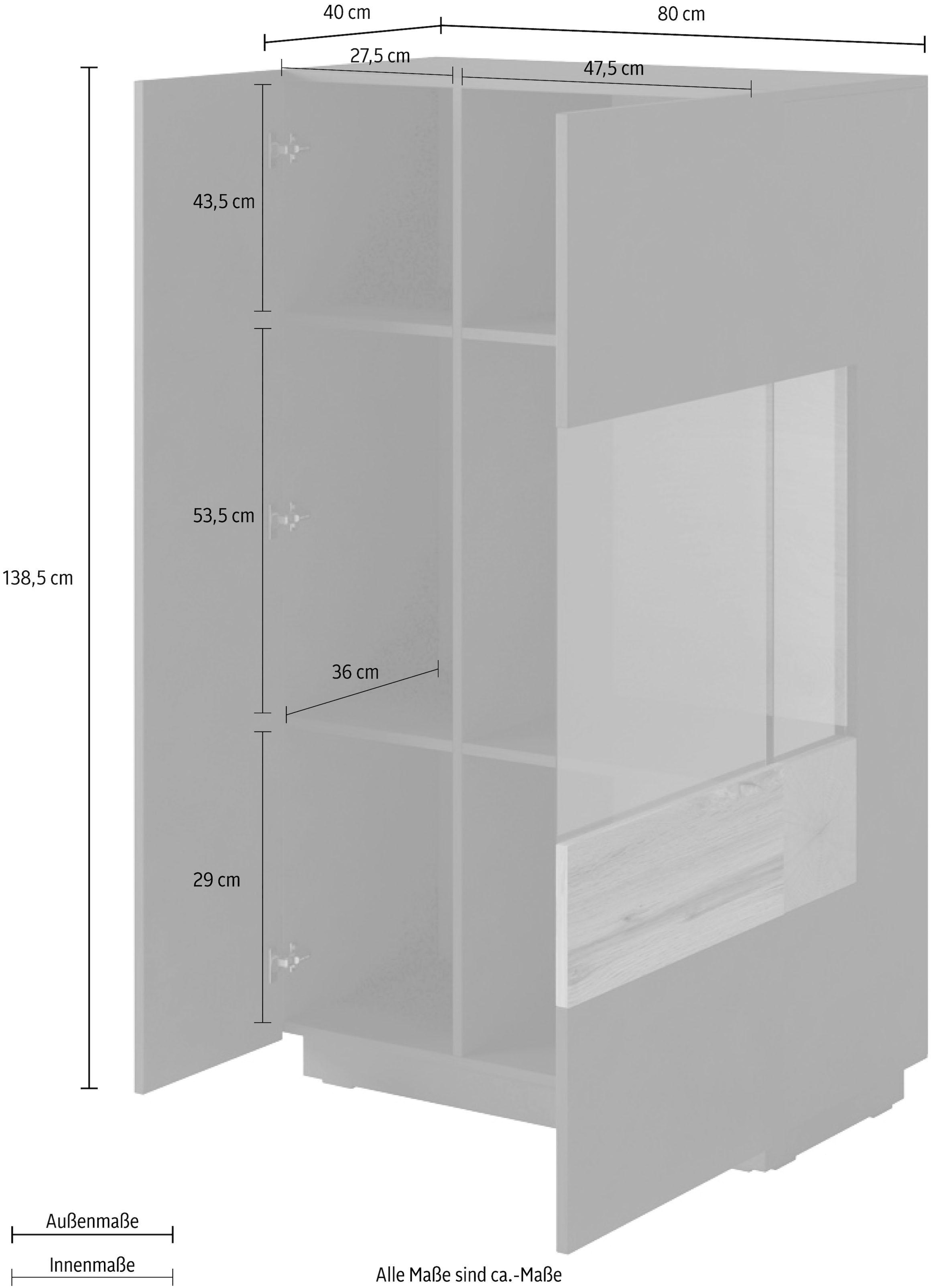 Helvetia Vitrine »SILKE«, Höhe 138,5 cm