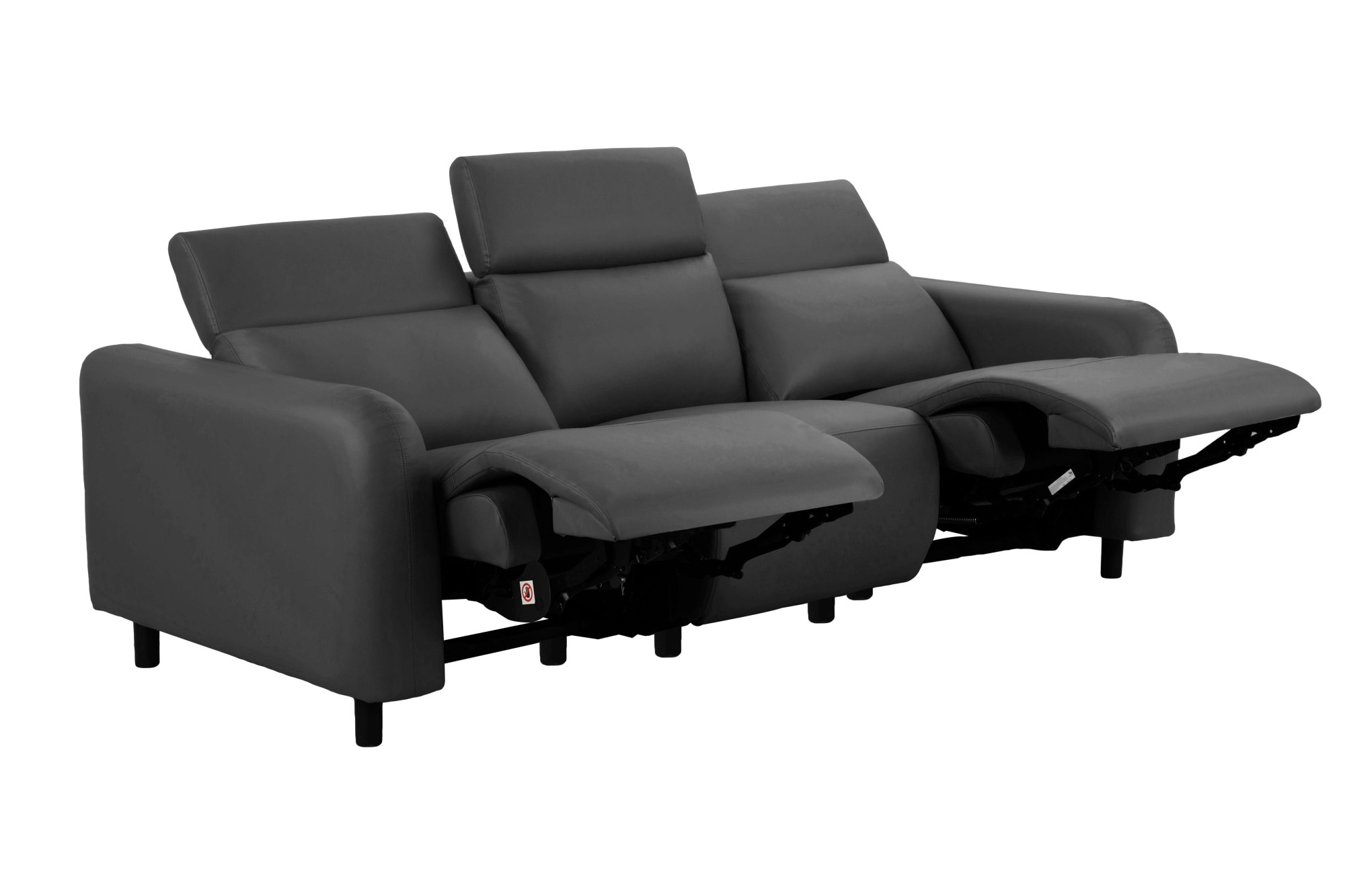 Home affaire 3-Sitzer »SKAANE Kunstleder, 229 cm, manuelle-u. elektrische Relaxfunktion«, Relax-Funktion in 2 Sitzen, Kopfteilverstellung, Federkernpolsterung