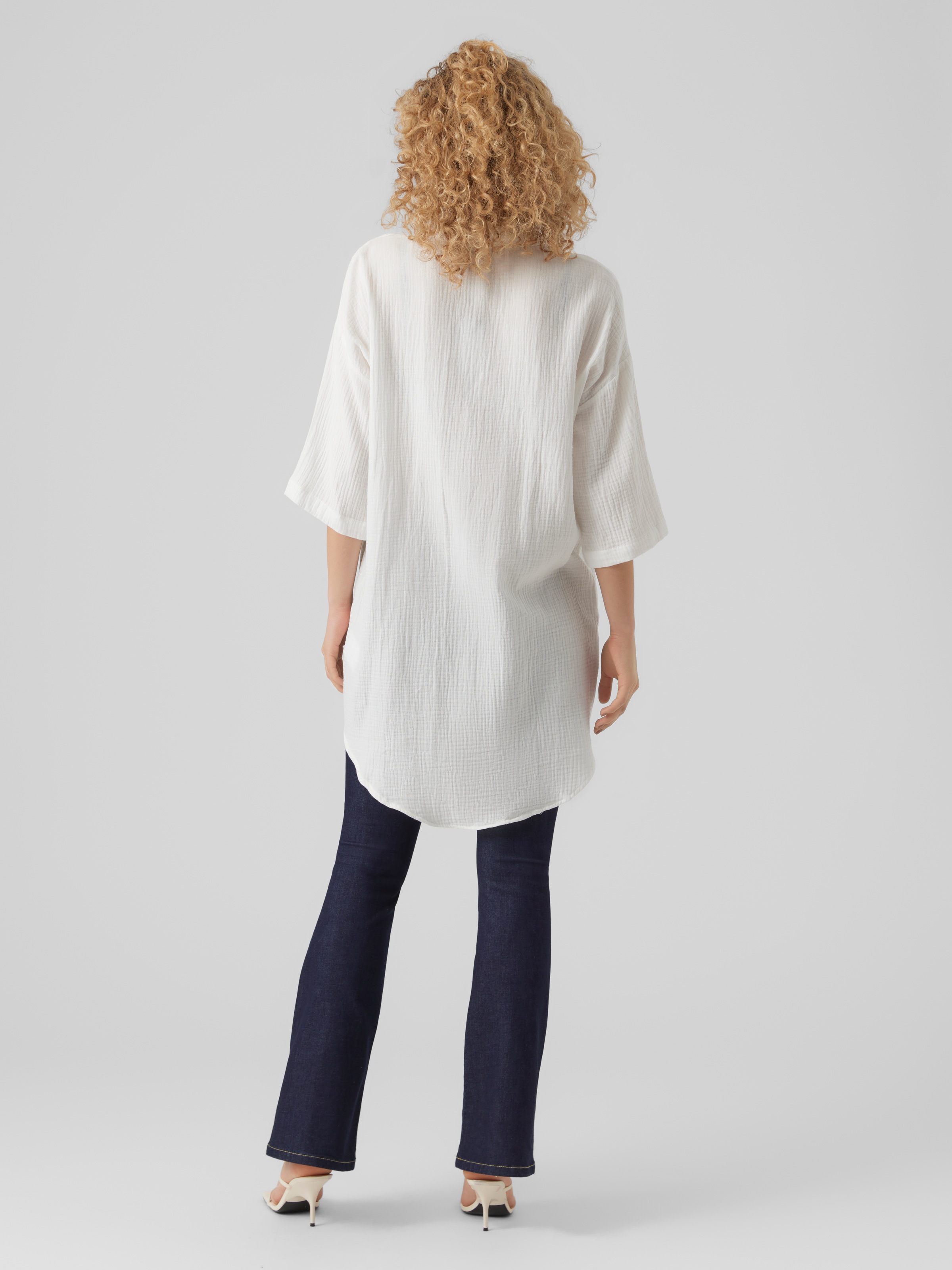 Vero Moda Hemdblusenkleid »VMNATALI 3/4 LONG OVERSHIRT  NOOS« Sommerkleid, mit 3/4 Ärmel